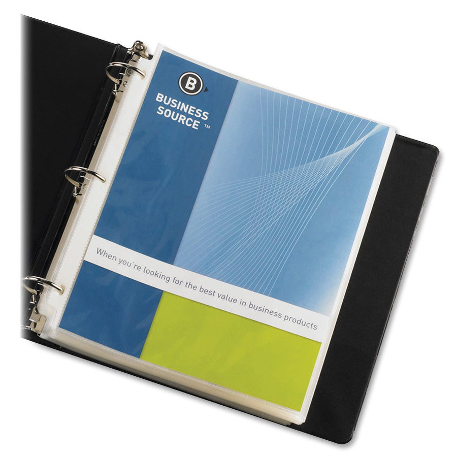 Business Source Nonglare Top-loading Sheet Protectors - 11" Height x 9" Width - 3.3 mil Thickness - For Letter 8 1/2" x 11" Sheet - Rectangular - Non-glare - Polypropylene - 50 / Box -
