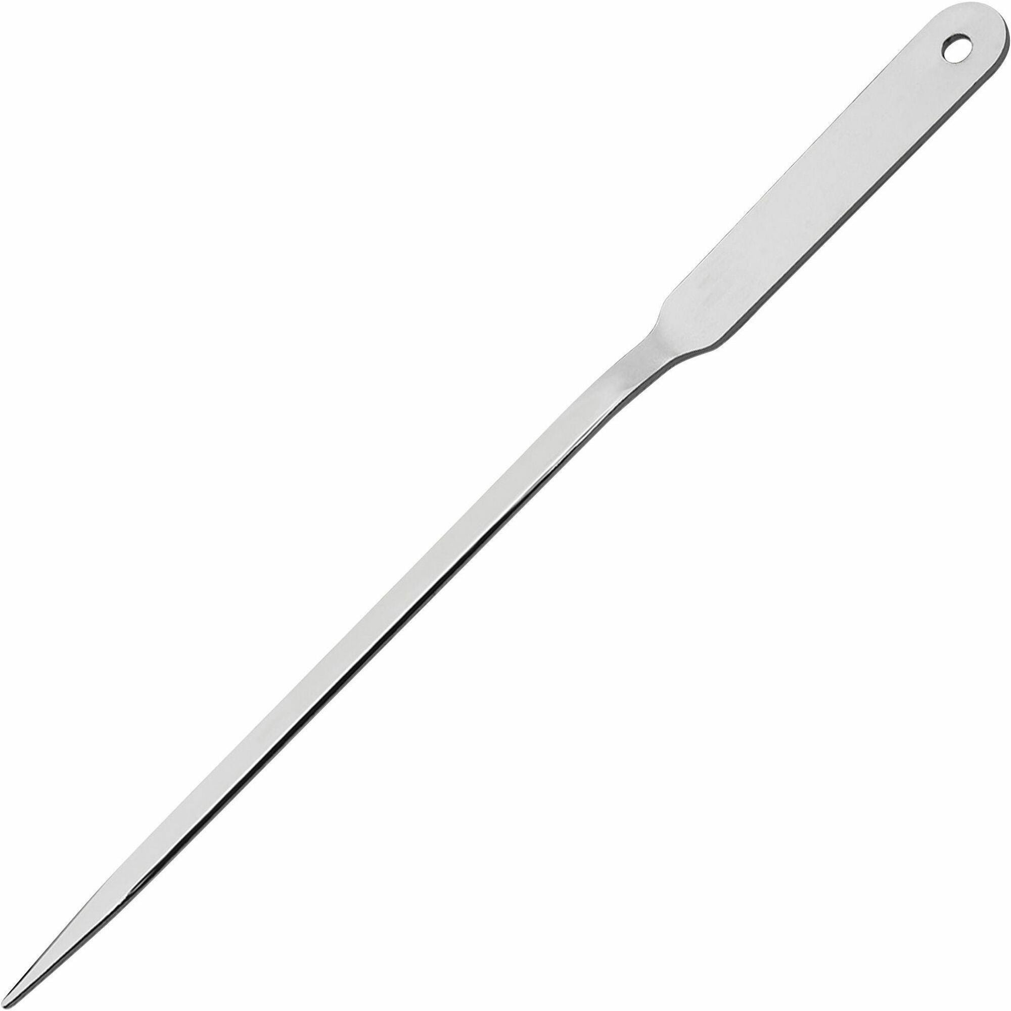 Business Source Nickel-Plated Letter Opener - 9" Length - Desktop - Silver - 1 Each -