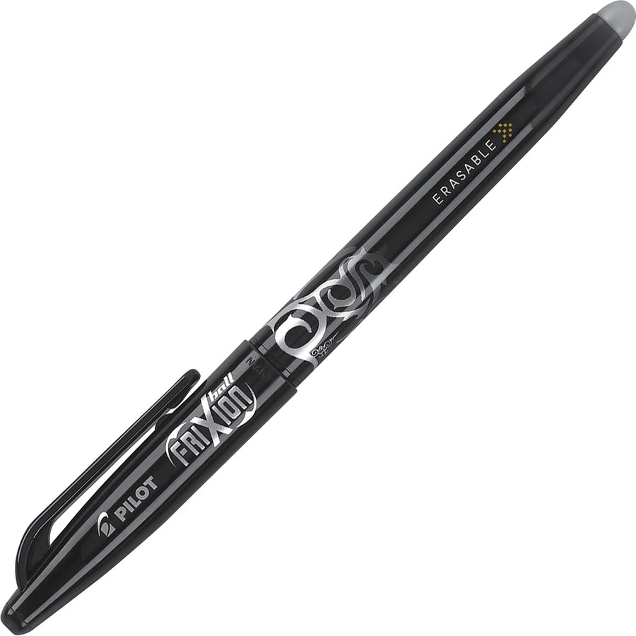 Pilot FriXion Ball Erasable Gel Pens - Fine Pen Point - 0.7 mm Pen Point Size - Black Gel-based Ink - Black Barrel - 2 / Pack -
