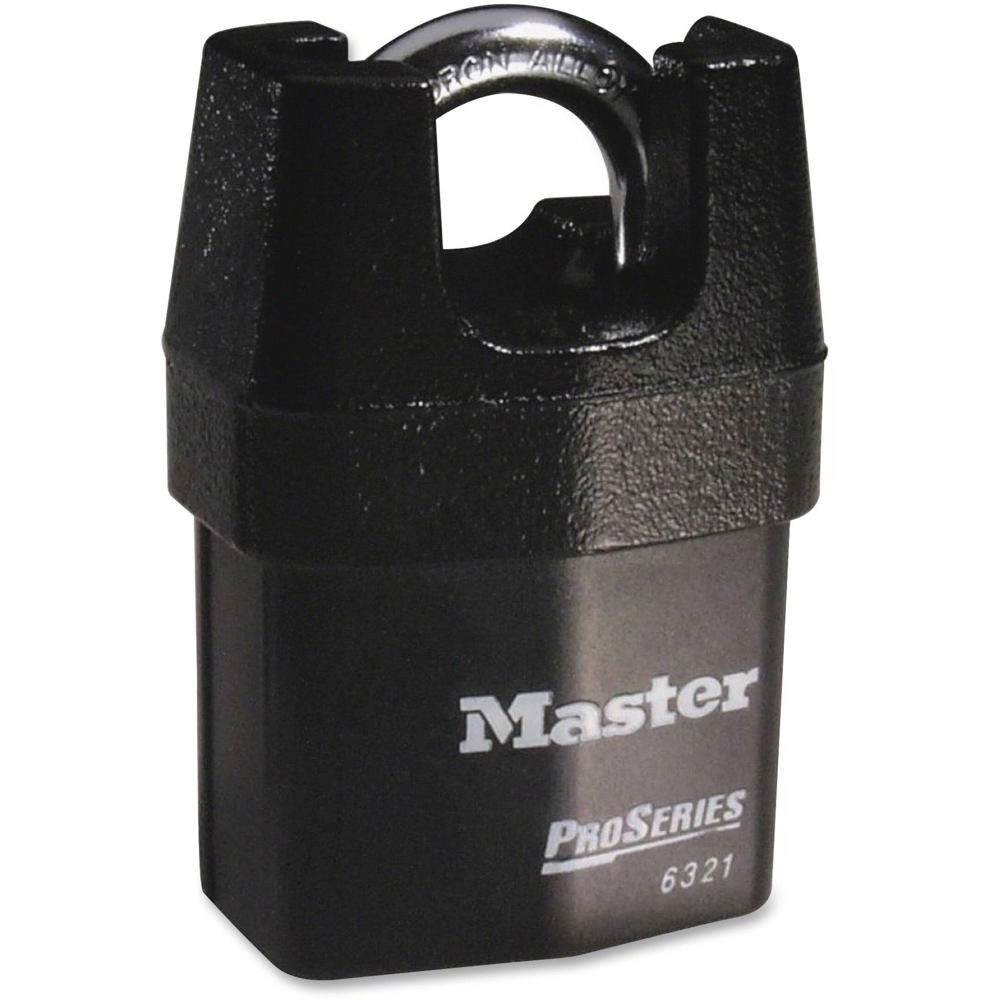 Master Lock Boron Shackle Pro Series Padlock - Keyed Different - 0.31" Shackle Diameter - Cut Resistant, Pry Resistant - Steel - Black - 1 Each -