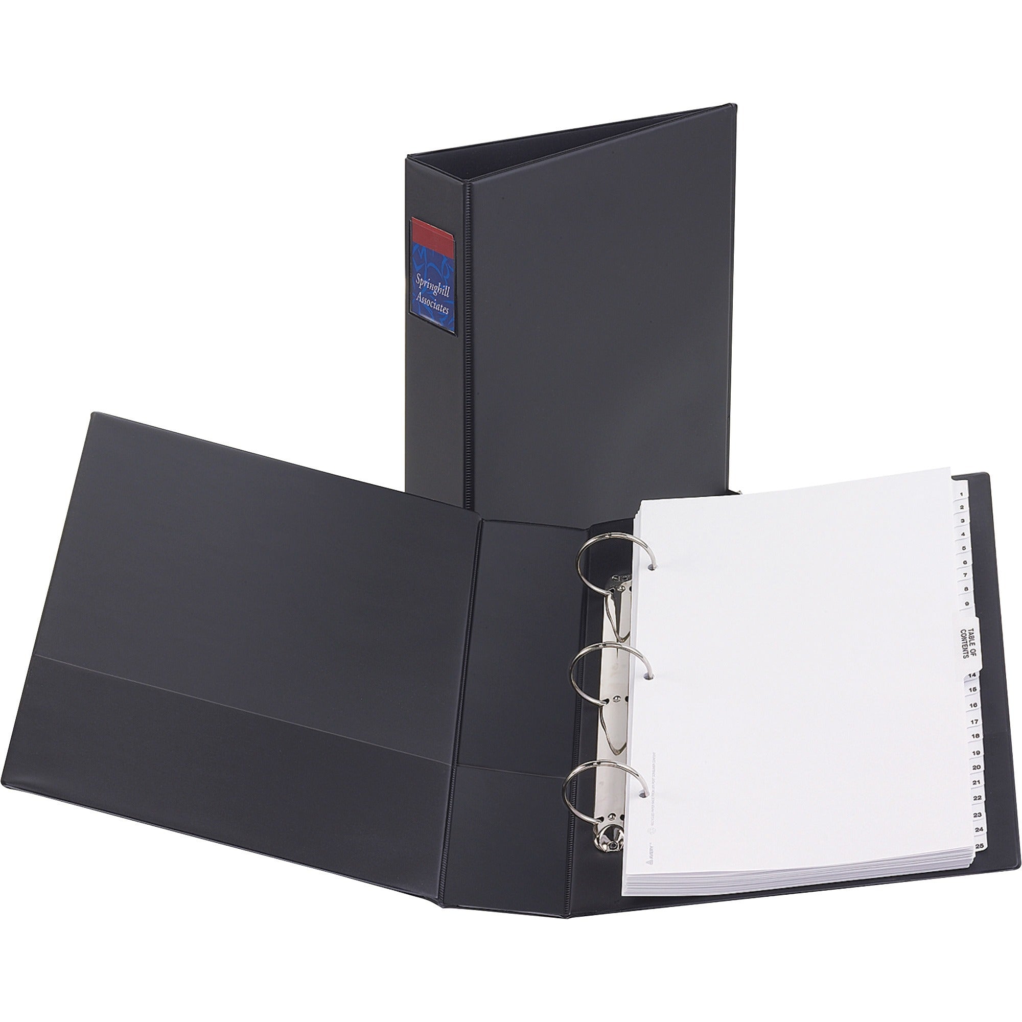 Avery Legal Durable Binder - 2" Binder Capacity - Legal - 8 1/2" x 14" Sheet Size - 275 Sheet Capacity - 3 x Round Ring Fastener(s) - 2 Pocket(s) - Polypropylene - Recycled - Spine Label, Durable, Flexible, Sturdy, Rivet, Label Holder, Business -