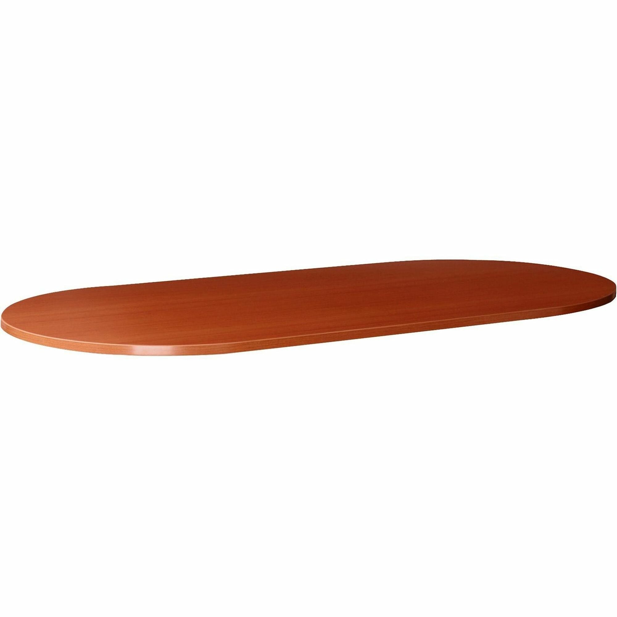 Lorell Essentials Oval Conference Tabletop - 94.5" x 47.3" x 1.3" x 1" - Finish: Cherry, Laminate -