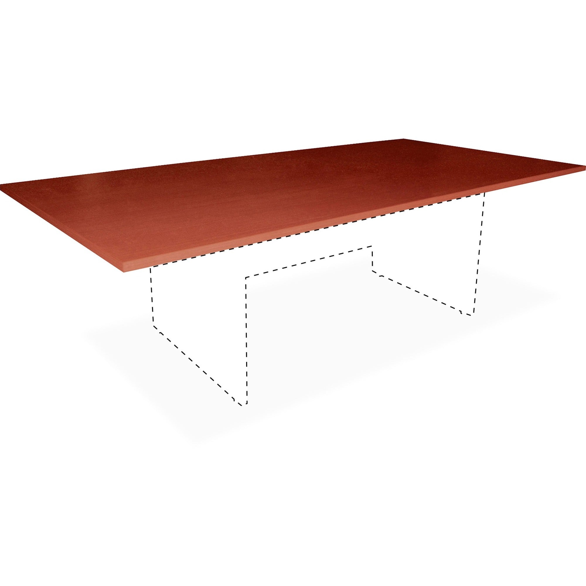 Lorell Essentials Rectangular Conference Tabletop - 94.5" x 47.3" x 1.3" x 1" - Finish: Cherry, Laminate - Modesty Panel -