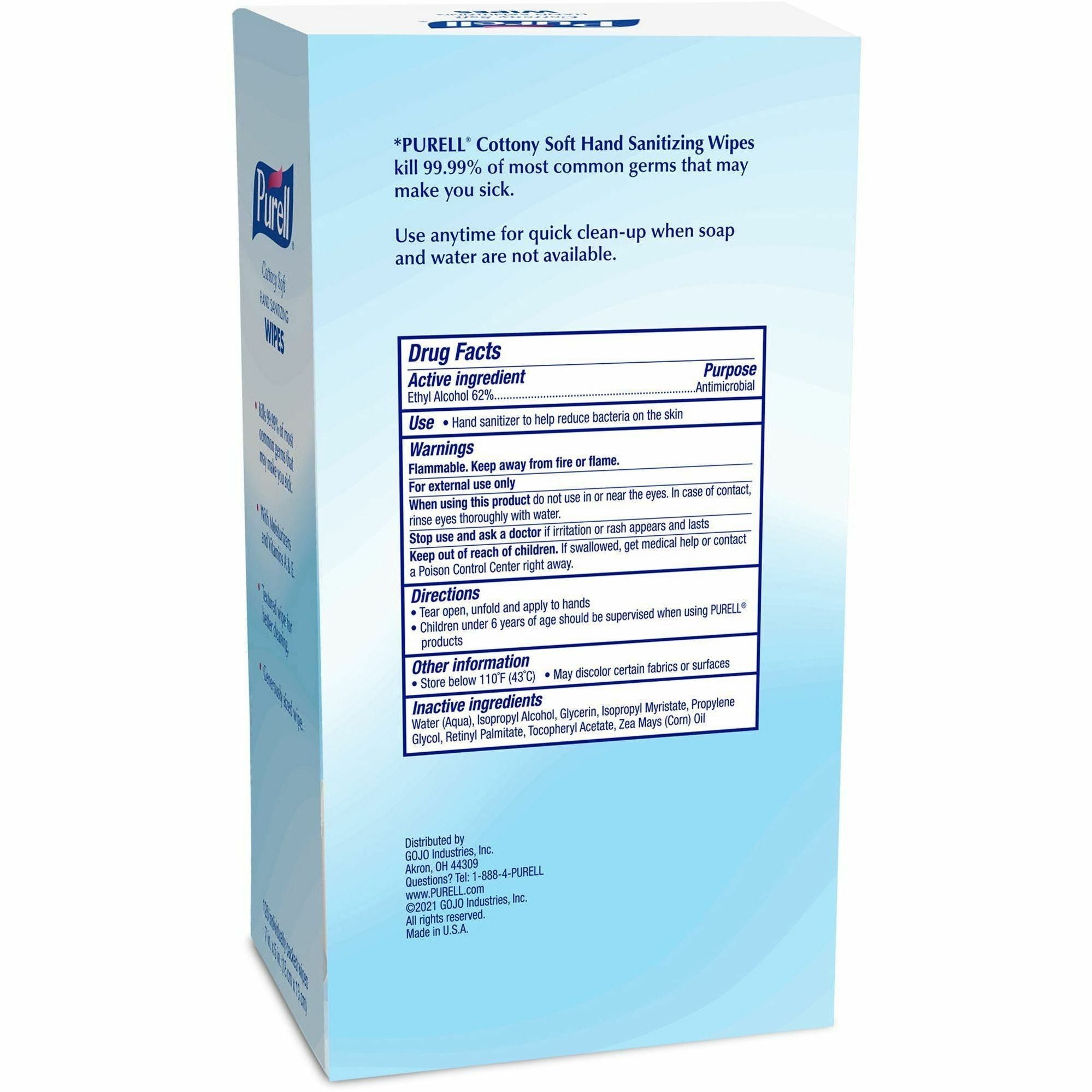 purell-cottony-soft-sanitizing-wipes-5-x-7-white-soft-moist-textured-individually-wrapped-for-hand-120-per-box-120-box_goj902712 - 2