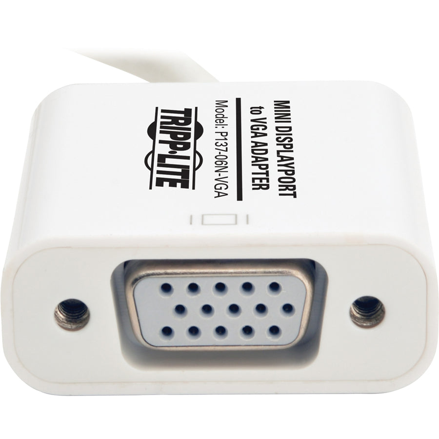 tripp-lite-by-eaton-keyspan-mini-displayport-to-active-vga-adapter-video-converter-m-f-white-6-in-1524-cm-video-converter-for-mac-pc-mdp2vga-1920x1200-1080p-m-f-6-in_trpp13706nvga - 2