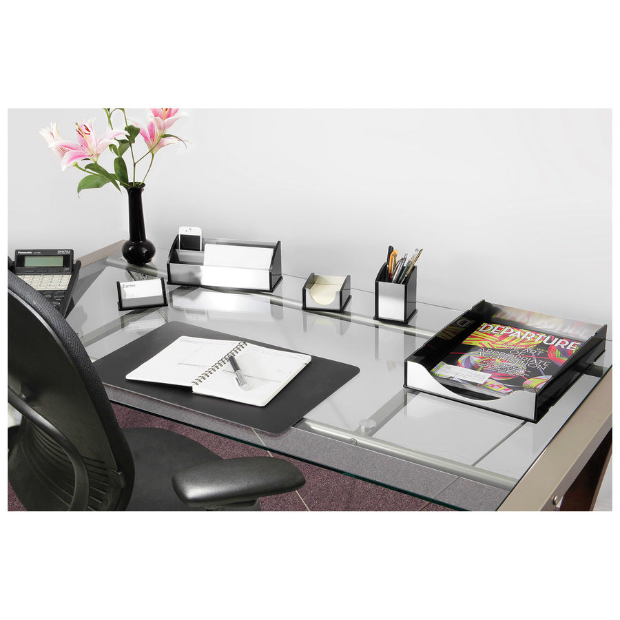 Kantek Front-loading Letter Tray - 2.3" Height x 10.3" Width x 13.5" DepthDesktop - Stackable - Aluminum - Acrylic, Aluminum - 1 Each -