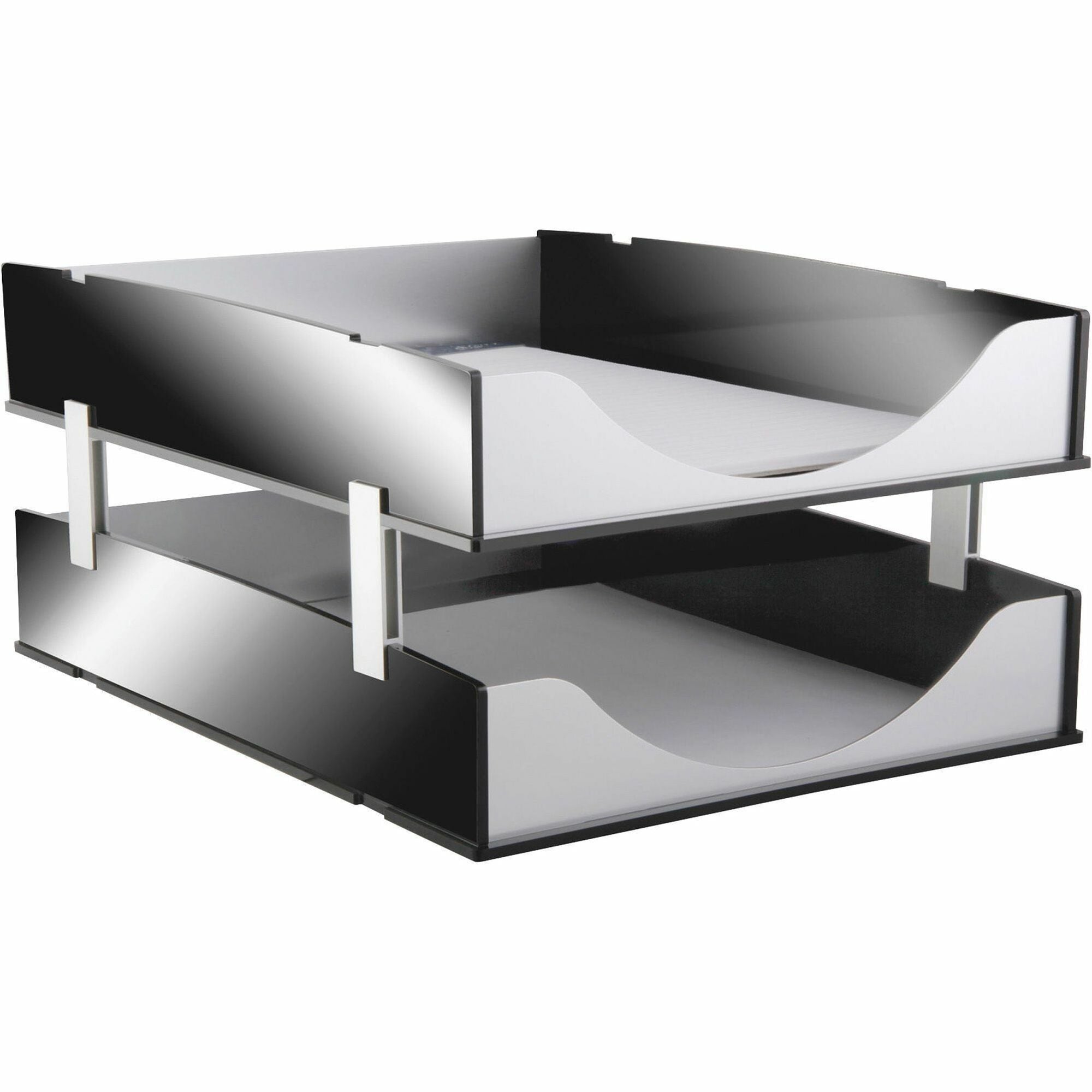 Kantek Sturdy Stacking Support - Acrylic - Silver -