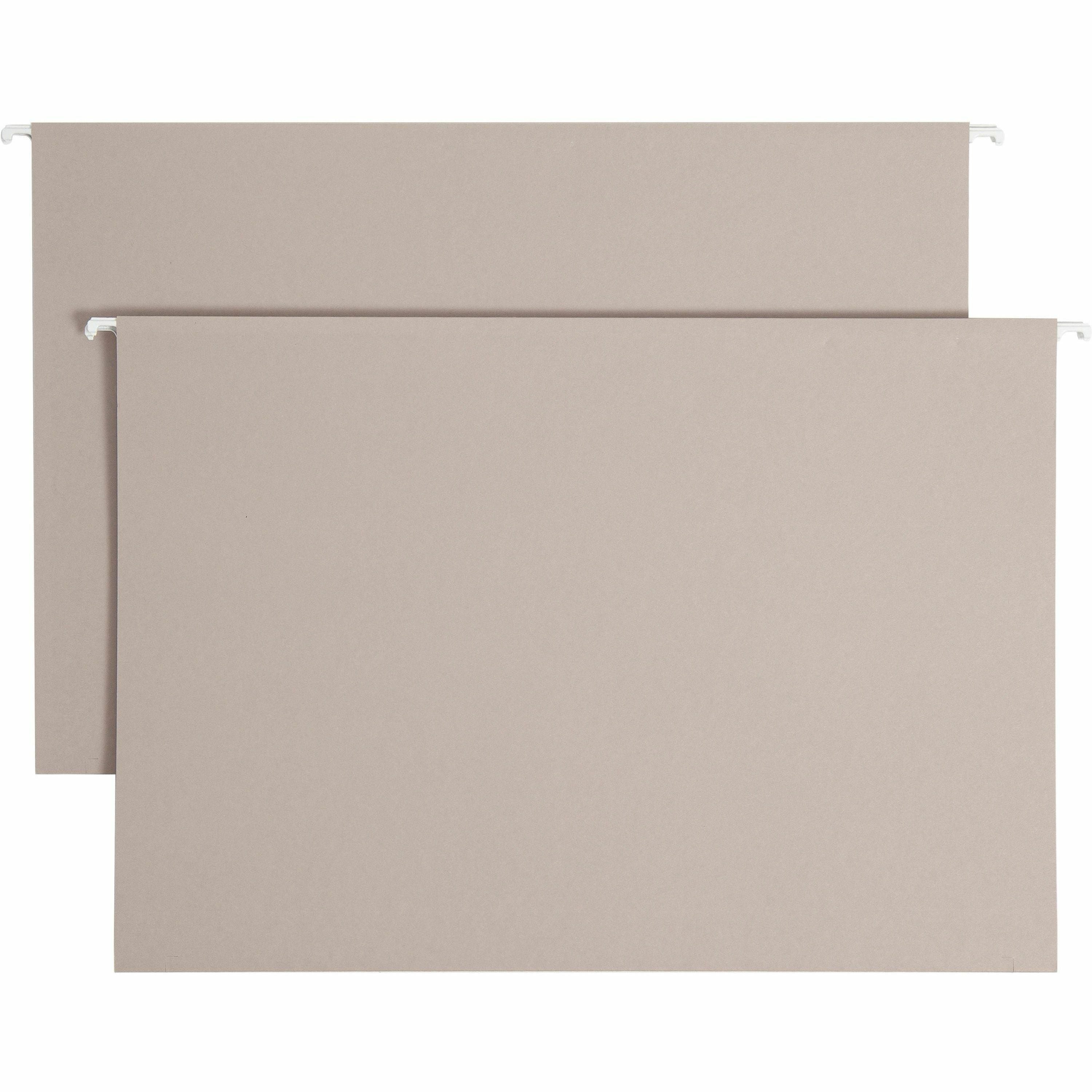 Smead TUFF Legal Recycled Hanging Folder - 8 1/2" x 14" - 2" Expansion - Top Tab Location - Steel Gray - 10% Recycled - 18 / Box -