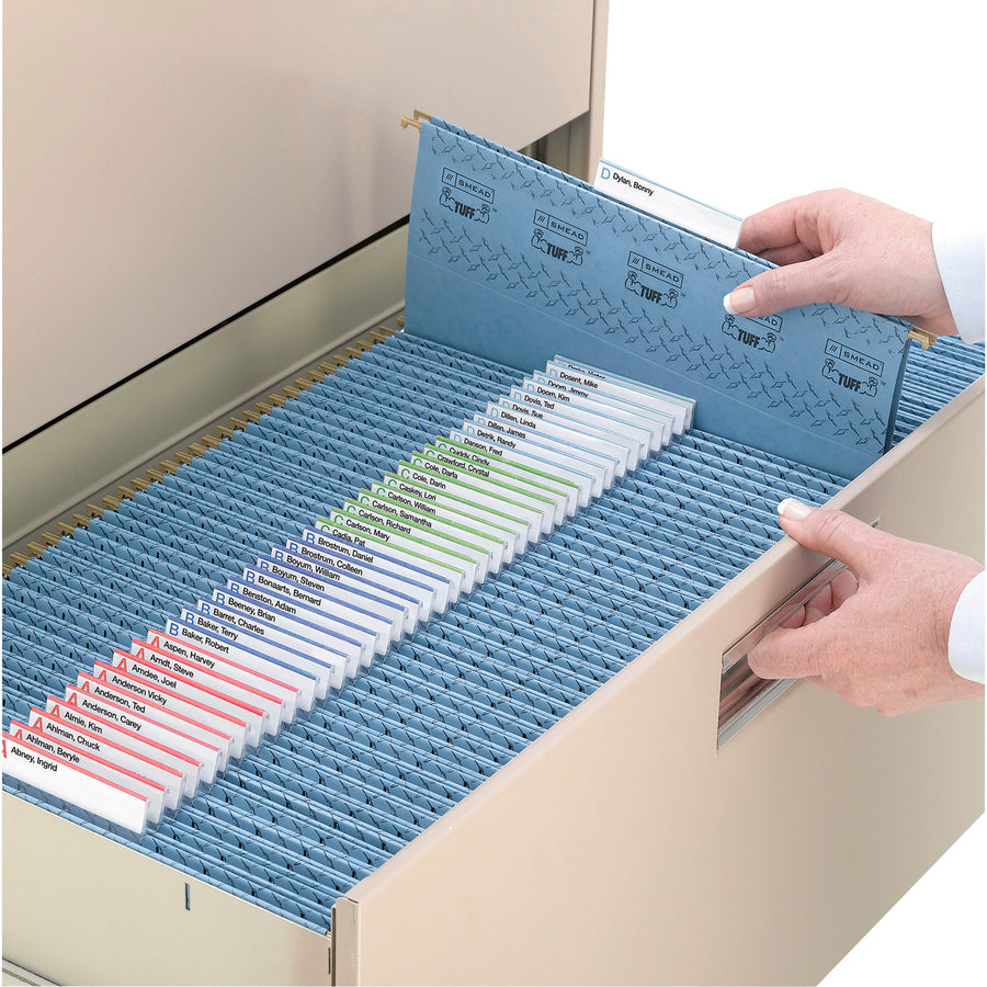Smead Easy Slide Hanging Folder Tabs - Clear Poly Tab(s) - 18 / Pack -