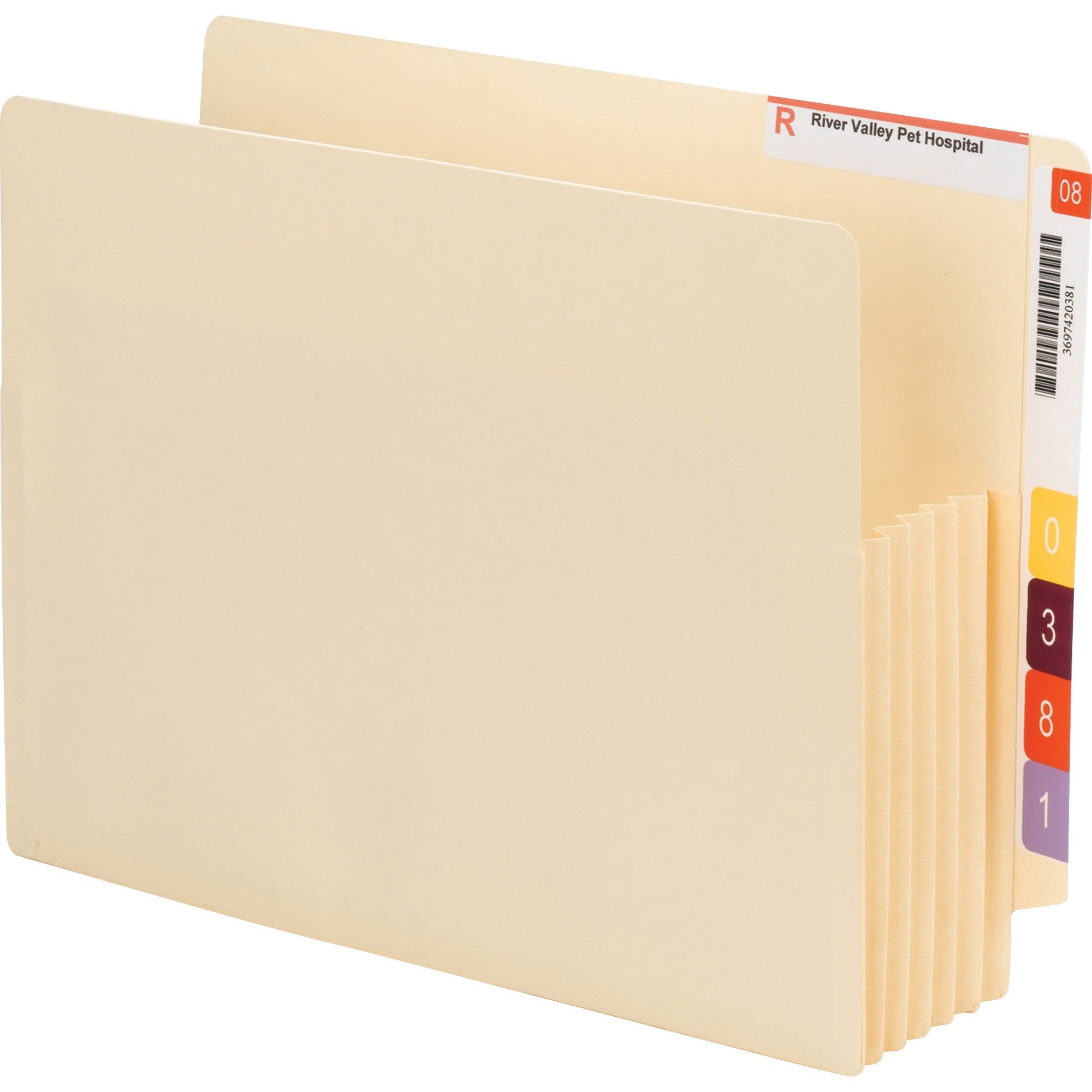 Smead Letter Recycled File Pocket - 8 1/2" x 11" - 5 1/4" Expansion - Manila - Manila - 10% Recycled - 10 / Box -