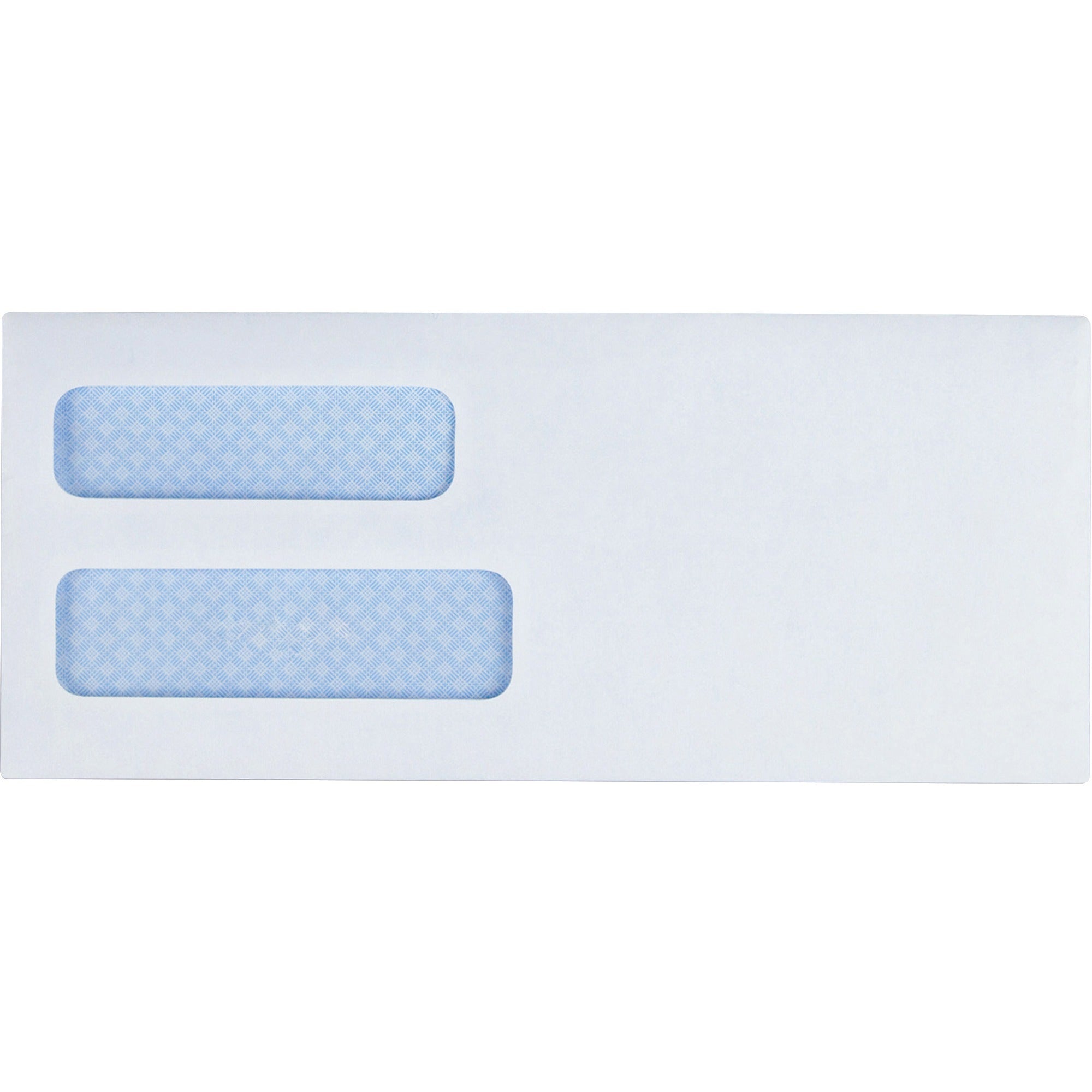 Business Source No. 8-5/8 Business Check Envelopes - Double Window - #8 5/8 - 8 5/8" Width x 3 5/8" Length - 24 lb - Gummed - Wove - 500 / Box - White -