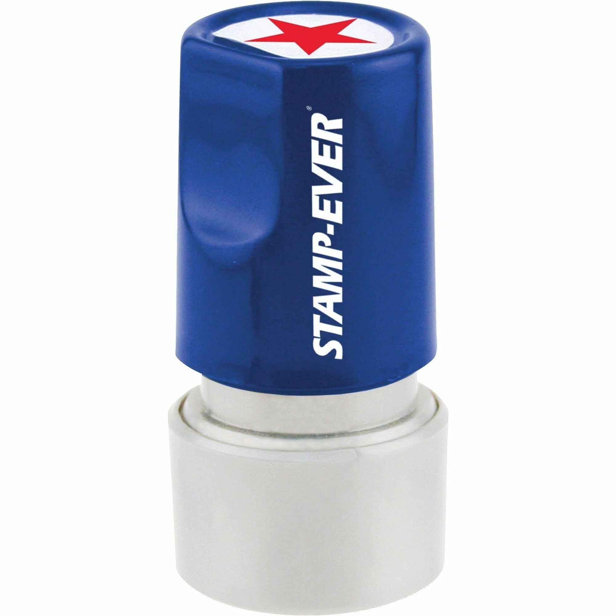Stamp-Ever Pre-inked Star Round Stamp - Design Stamp - "STAR" - 0.75" Impression Diameter - 50000 Impression(s) - Red - 1 Each -