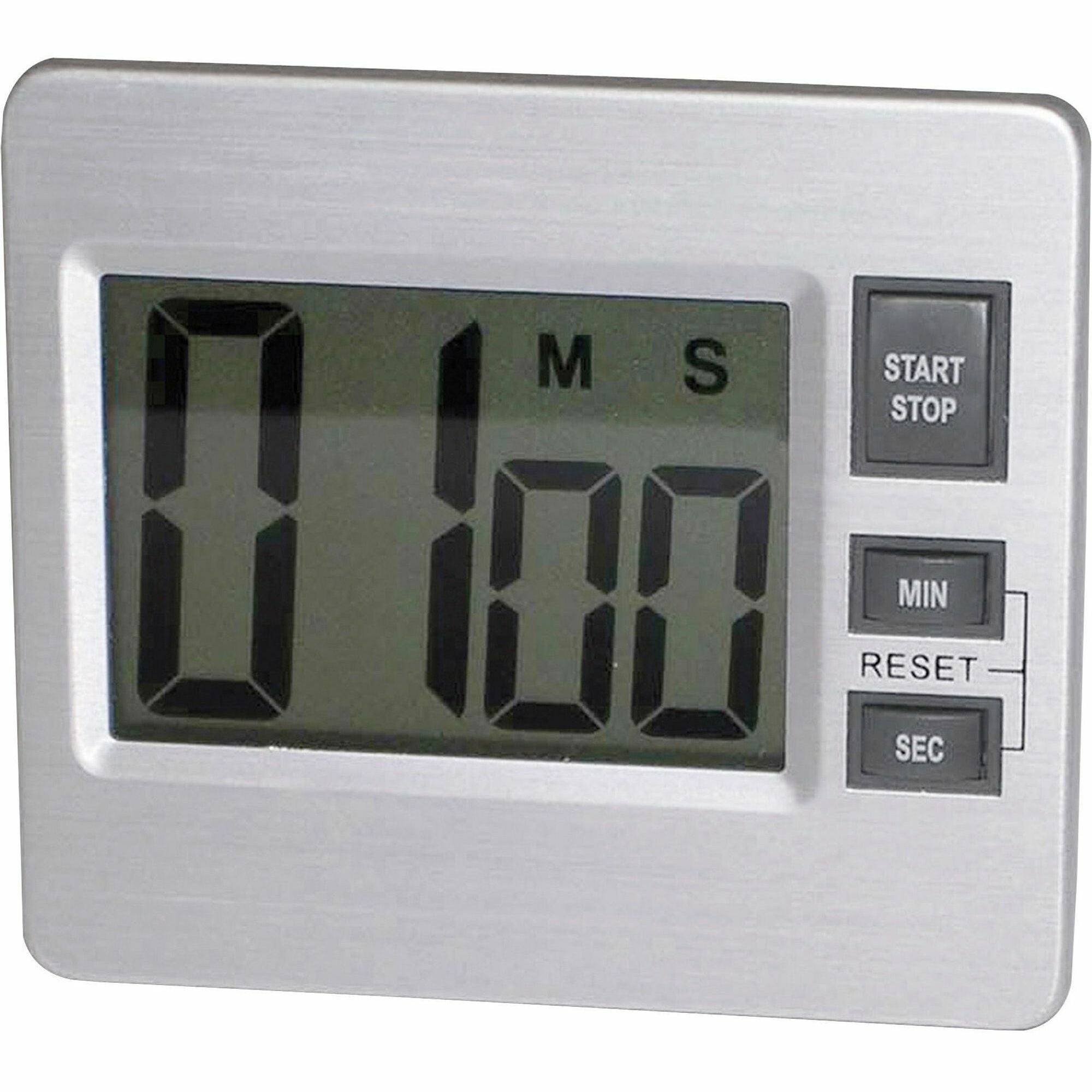 Tatco Digital Timer - Desktop - Silver, Black -