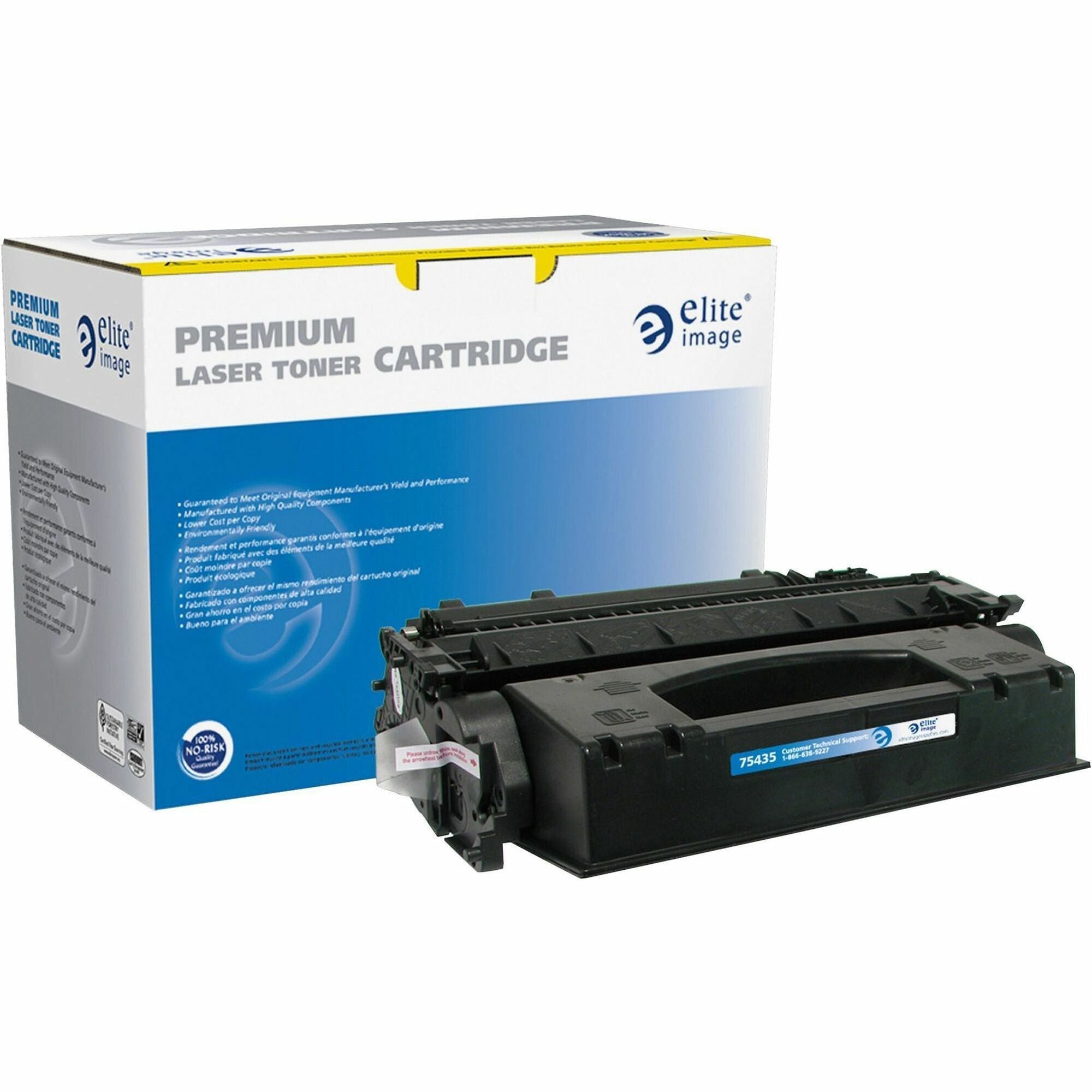 Elite Image Remanufactured Toner Cartridge - Alternative for HP 05X (CE505X) - Laser - 6500 Pages - Black - 1 Each -
