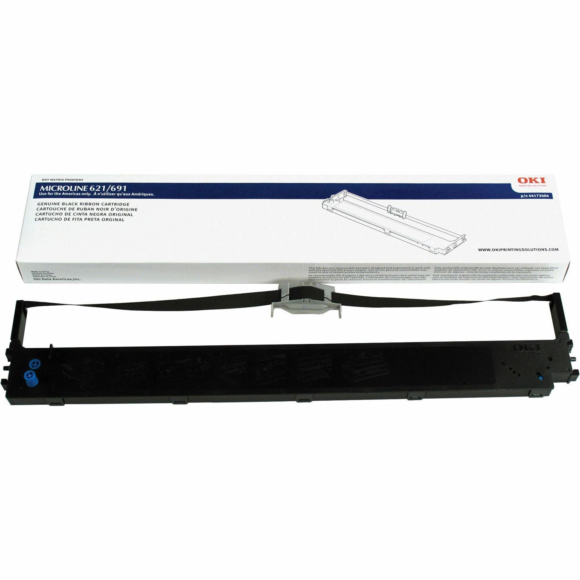 Oki Ribbon Cartridge - Dot Matrix - 13 Million Characters - Black - 1 Each -