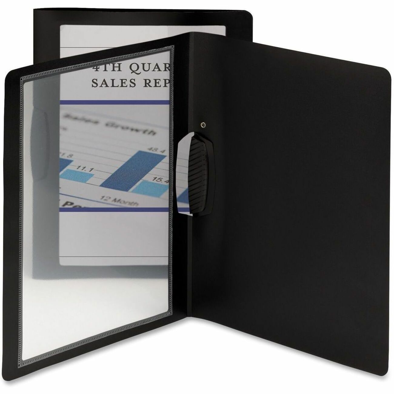 smead-frame-view-poly-report-covers-with-swing-clip-letter-8-1-2-x-11-sheet-size-30-sheet-capacity-polypropylene-black-5-pack_smd86043 - 1