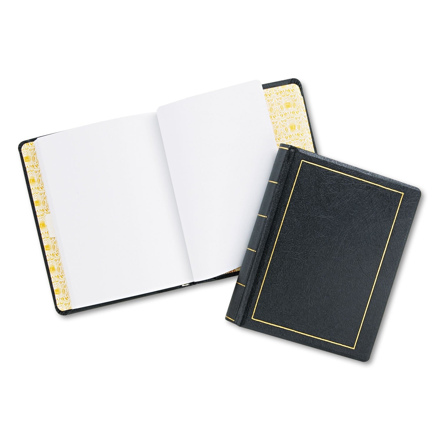 Looseleaf Corporation Minute Book, 1-Subject, Unruled, Black/Gold Cover, (250) 11 x 8.5 Sheets -