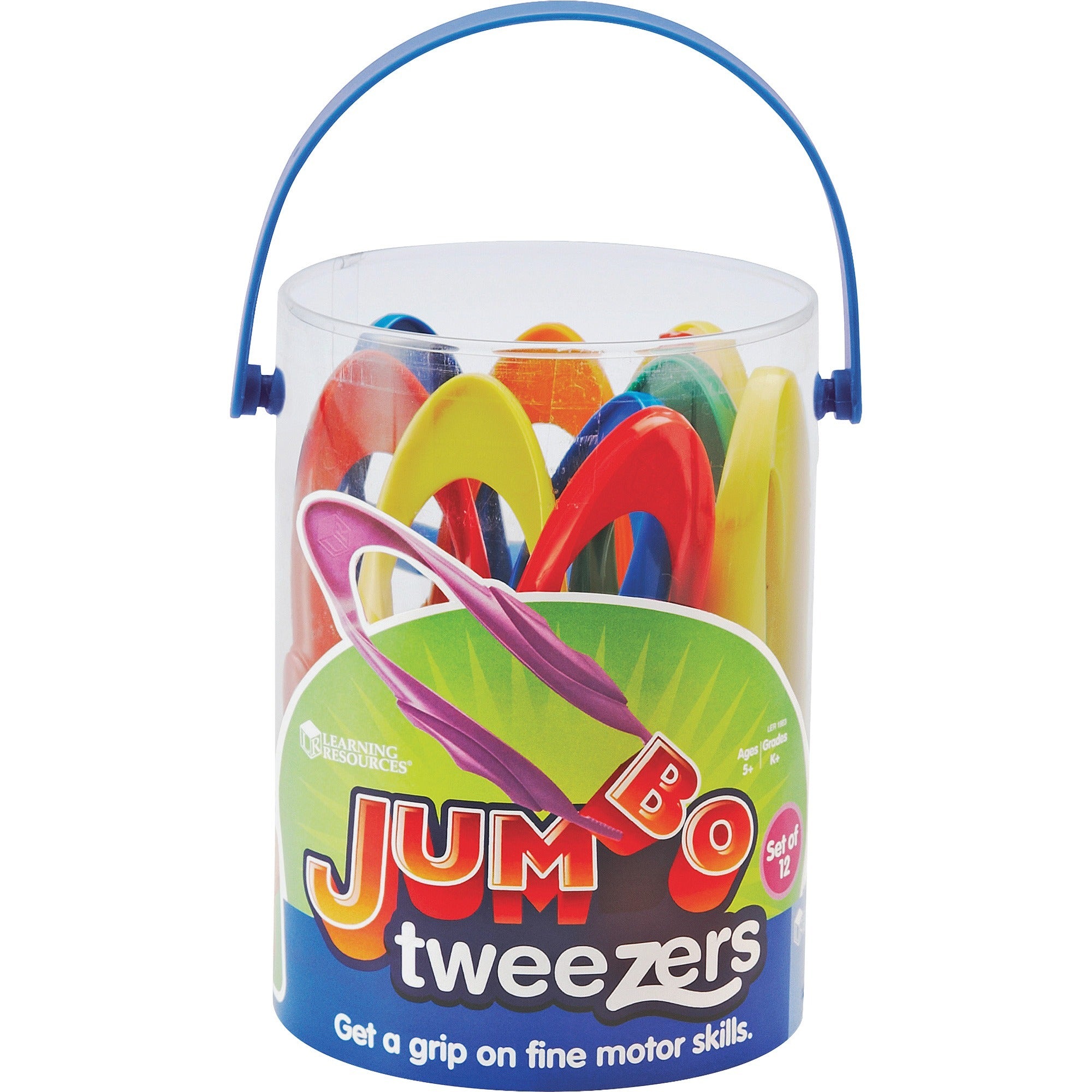 learning-resources-jumbo-tweezers-set-theme-subject-learning-skill-learning-fine-motor-sensory-perception-eye-hand-coordination-3-6-year-red-blue-green-yellow-orange-purple_lrnler1963 - 1
