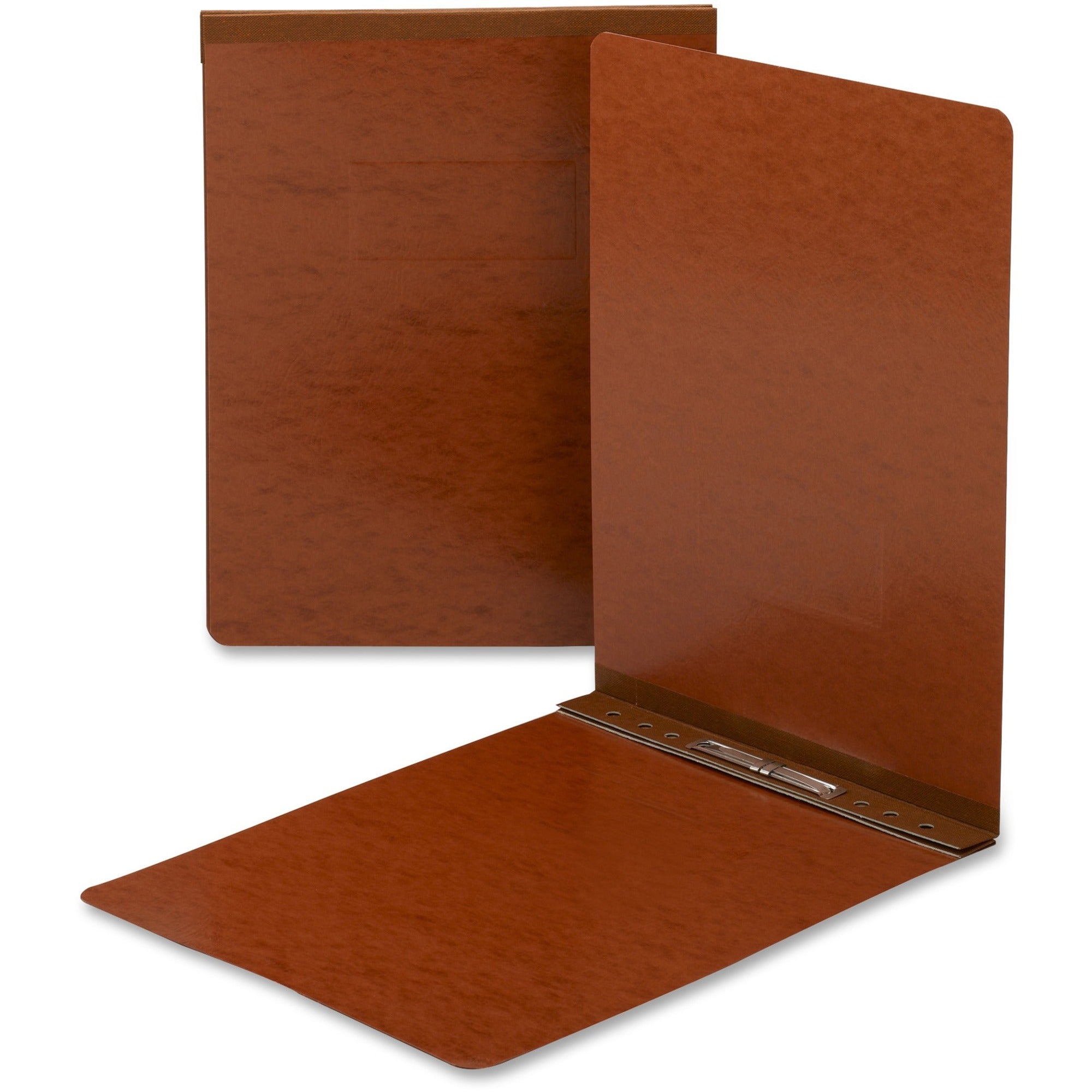 Smead Letter Recycled Report Cover - 2" Folder Capacity - 8 1/2" x 11" - 250 Sheet Capacity - 2" Expansion - 1 Fastener(s) - Pressboard - Red - 100% Paper Recycled - 1 Each -