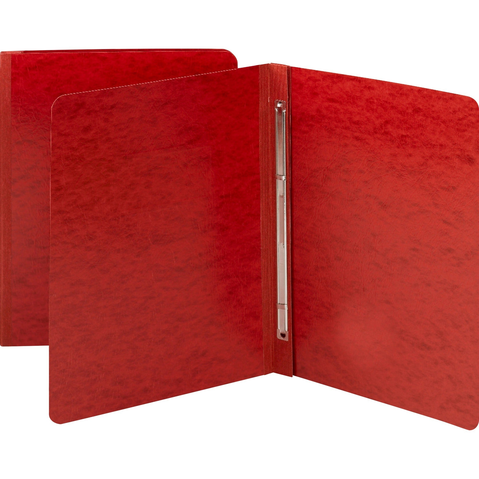 Smead Letter Recycled Fastener Folder - 3" Folder Capacity - 8 1/2" x 11" - 350 Sheet Capacity - 3" Expansion - 1 Fastener(s) - Pressboard - Bright Red - 100% Paper Recycled - 1 Each -