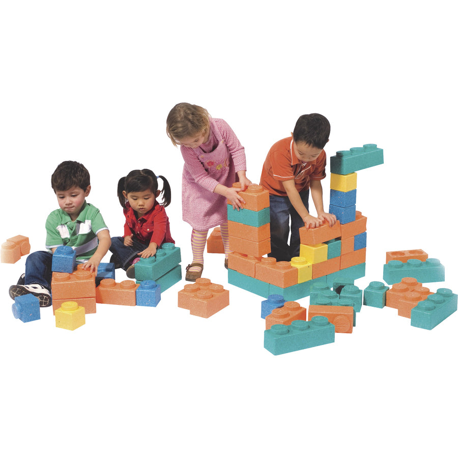 pacon-gorilla-blocks-extra-large-building-blocks-skill-learning-creativity-logic-reasoning-communication-eye-hand-coordination-motor-skills-1-year-&-up-66-pieces-assorted_pac00384 - 2