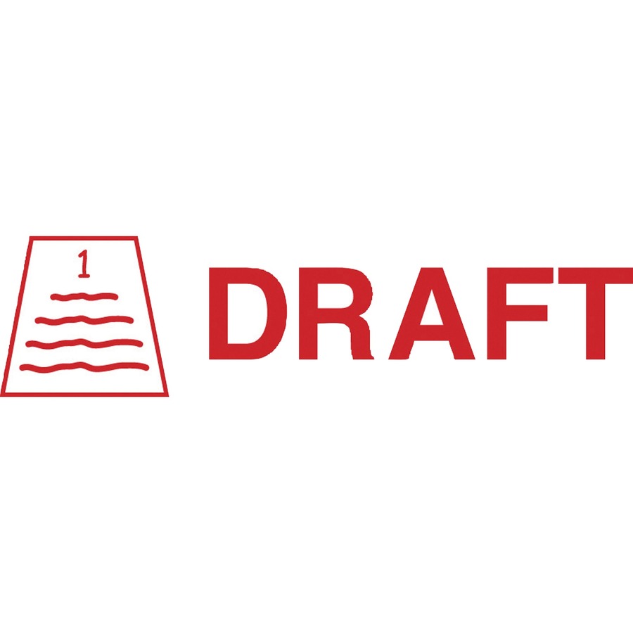 COSCO Shutter Stamp - Message Stamp - "DRAFT" - 0.50" Impression Width - 20000 Impression(s) - Red - Rubber, Plastic - 1 Each -