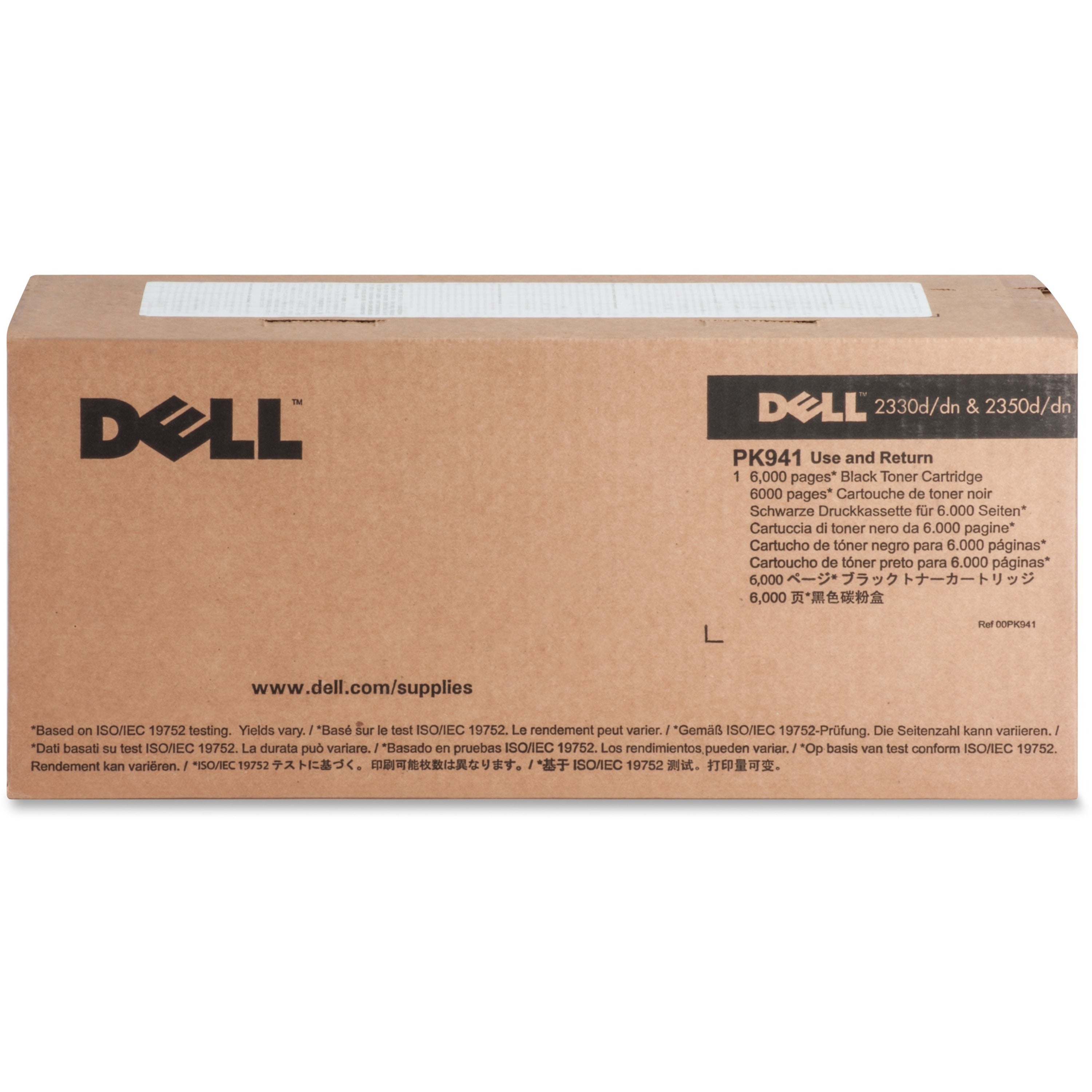 Dell Original High Yield Laser Toner Cartridge - Black - 1 Each - 6000 Pages -