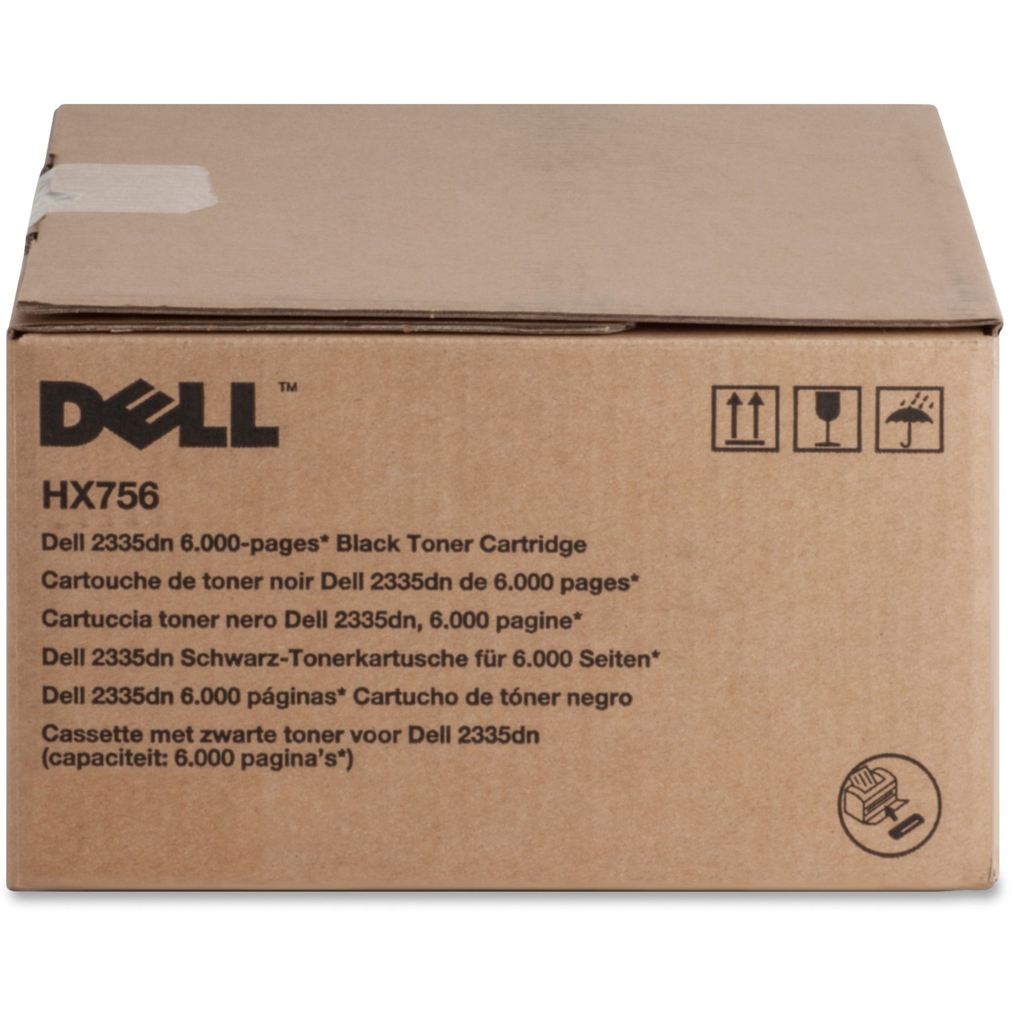 Dell Original High Yield Laser Toner Cartridge - Black - 1 Each - 6000 Pages -