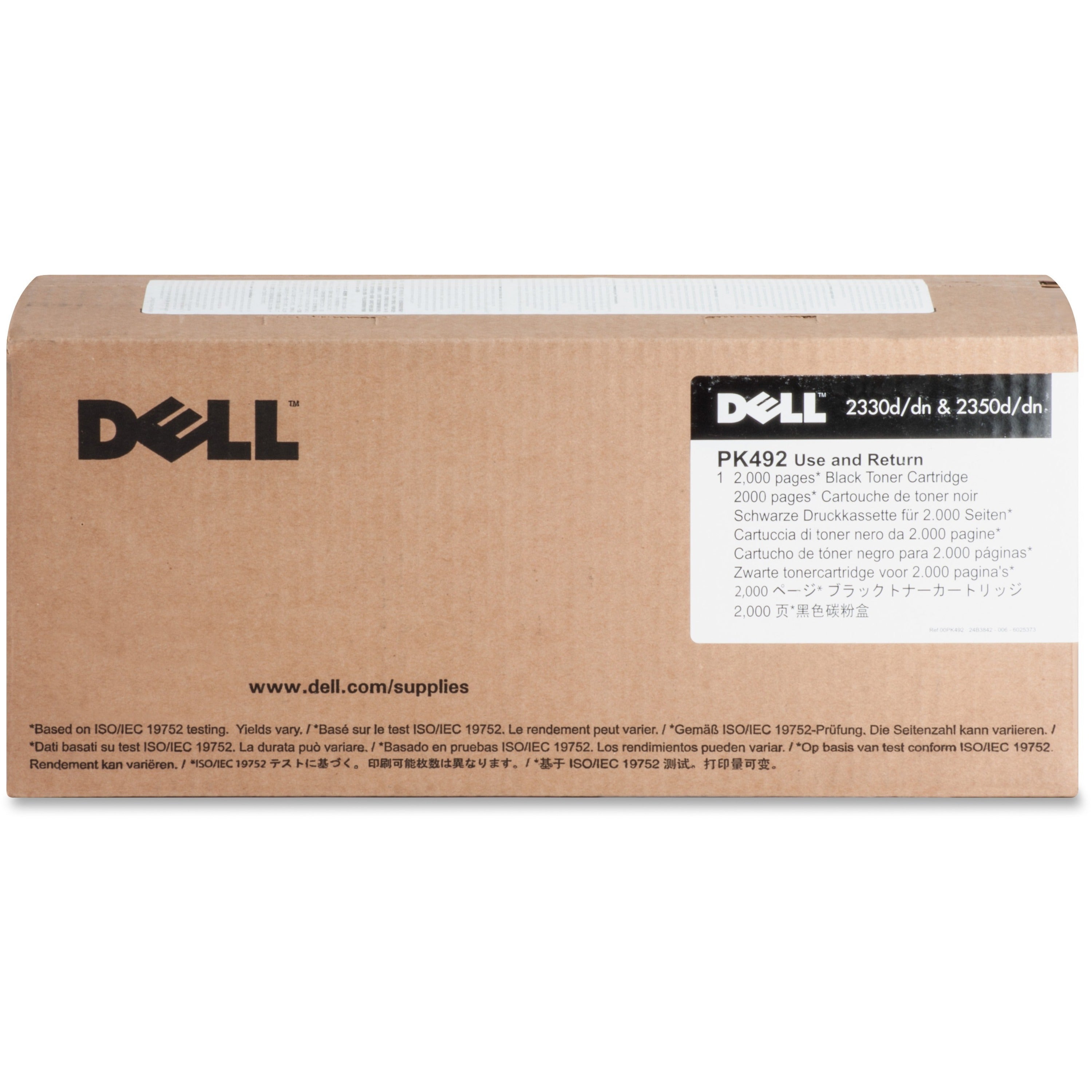 Dell PK492 Original Toner Cartridge - Laser - 2000 Pages - Black - 1 Each -