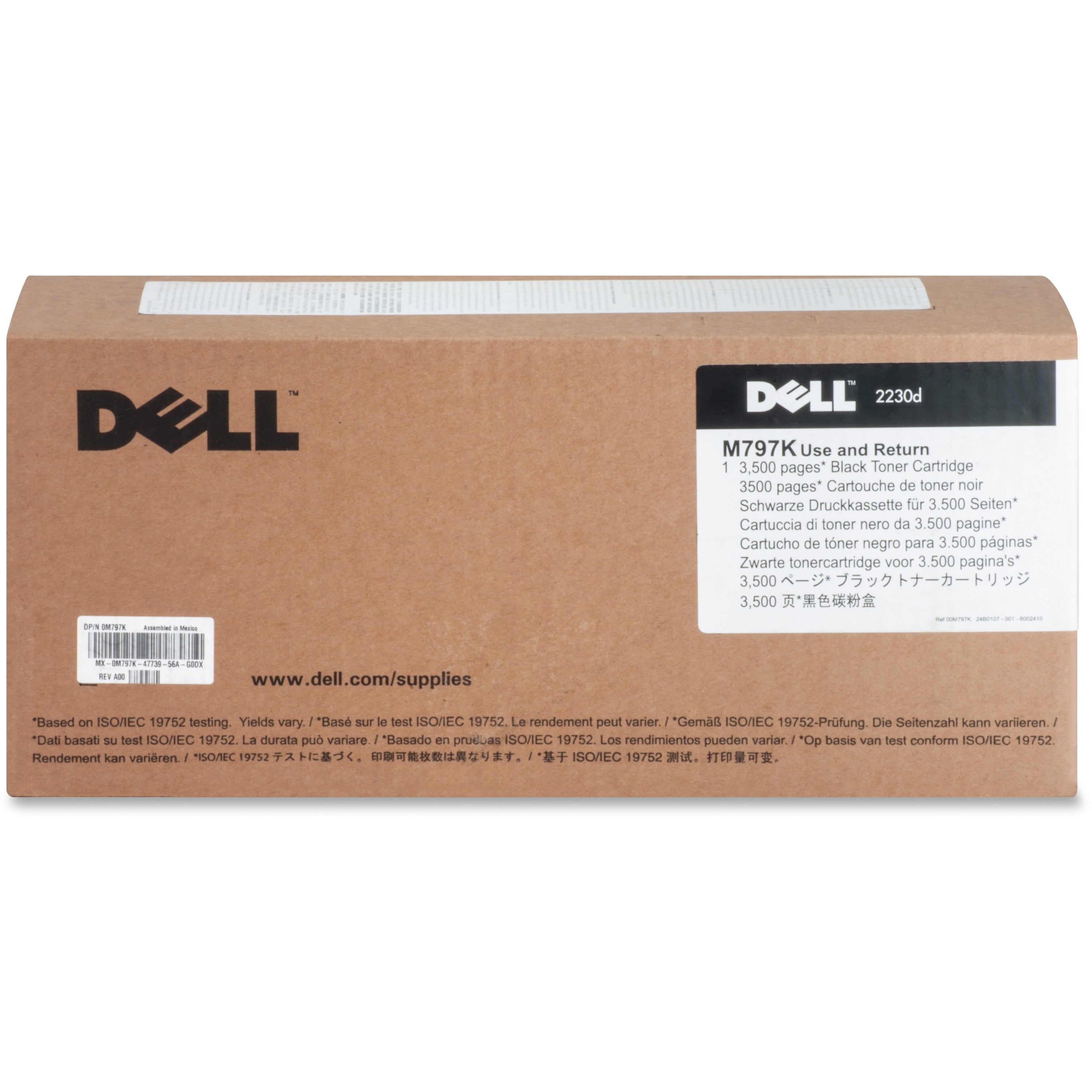 Dell Original High Yield Laser Toner Cartridge - Black - 1 Each - 3500 Pages -