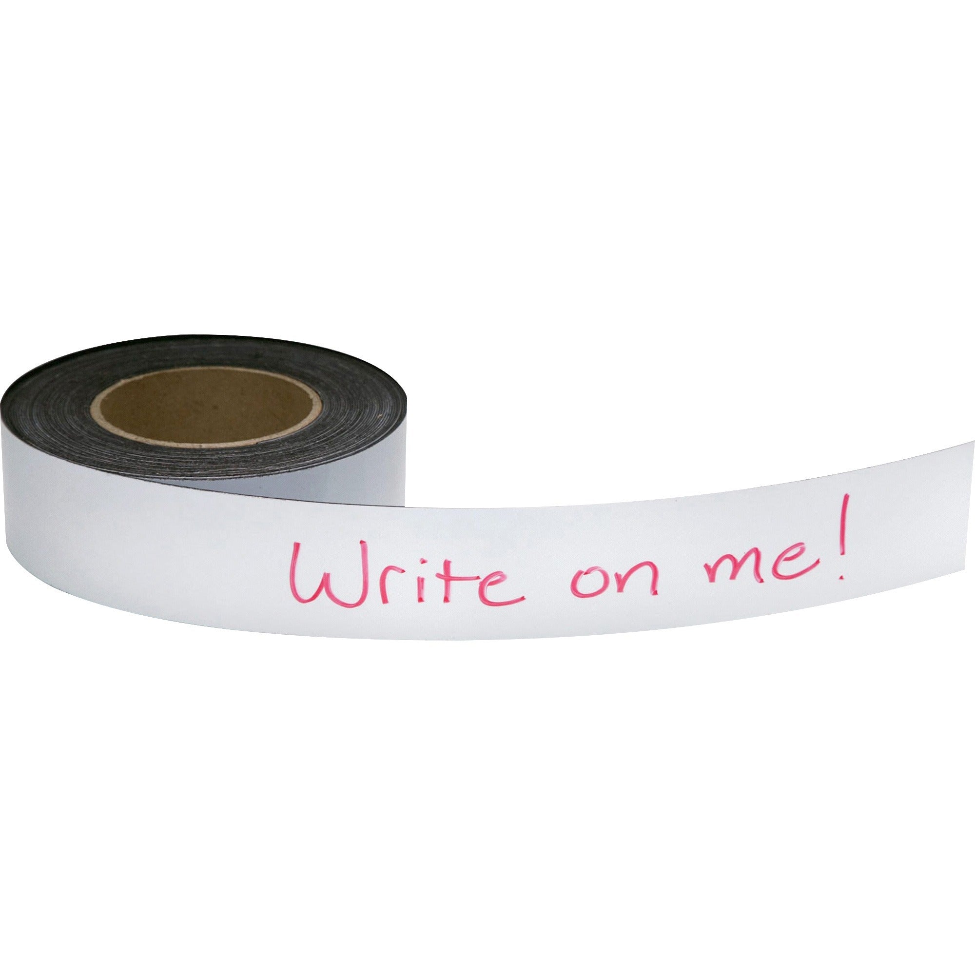 Zeus Magnetic Labeling Tape - 16.67 yd Length x 2" Width - For Labeling, Shelf Labeling - 1 / Roll - White -