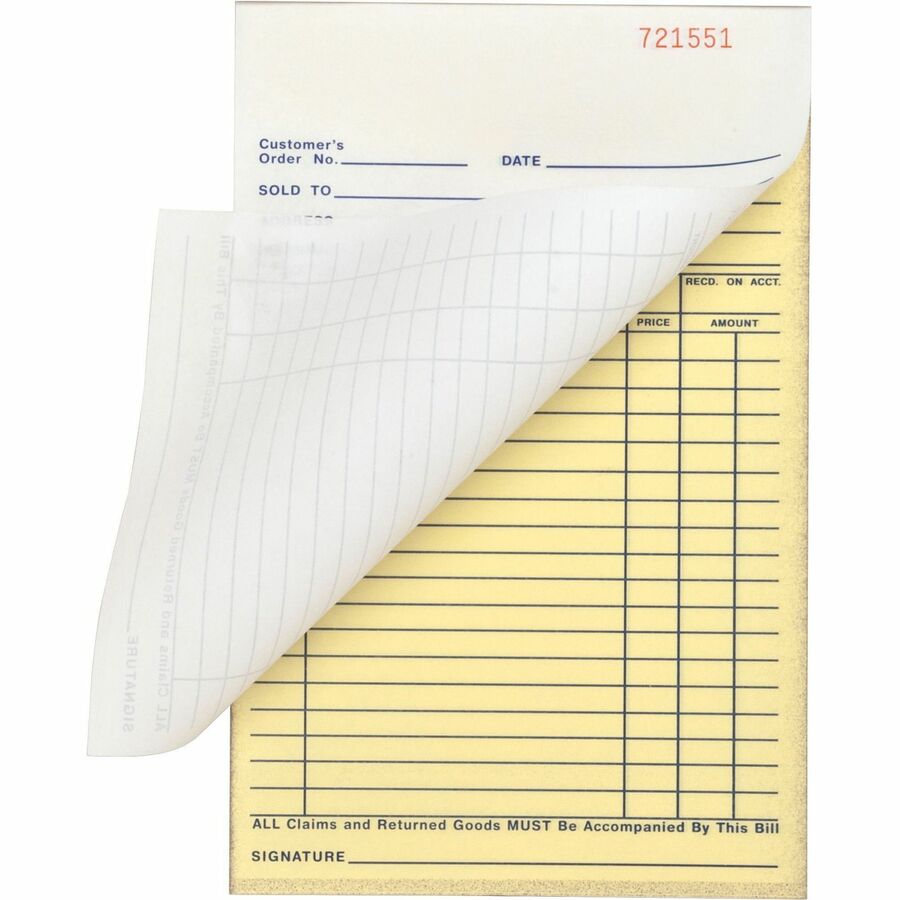 Business Source All-purpose Carbonless Forms Book -