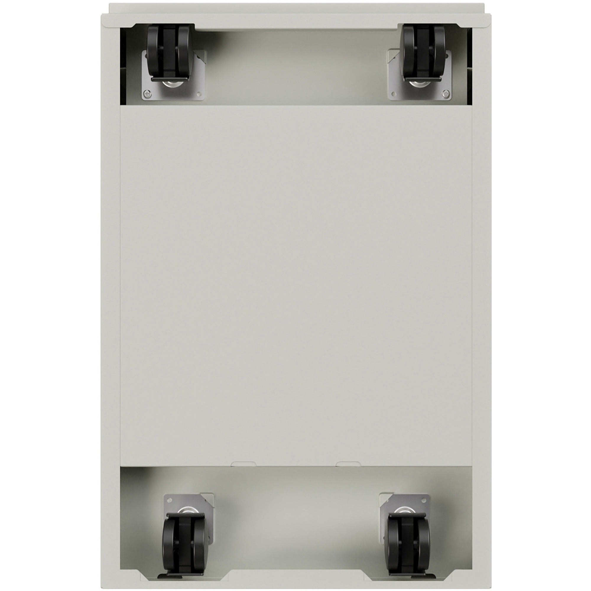 Lorell 23" File/File Mobile File Cabinet with Full-Width Pull - 15" x 22.9" x 27.8" - 2 x Drawer(s) for File - Letter - Vertical - Ball-bearing Suspension, Security Lock, Recessed Handle - Light Gray - Steel - Recycled -