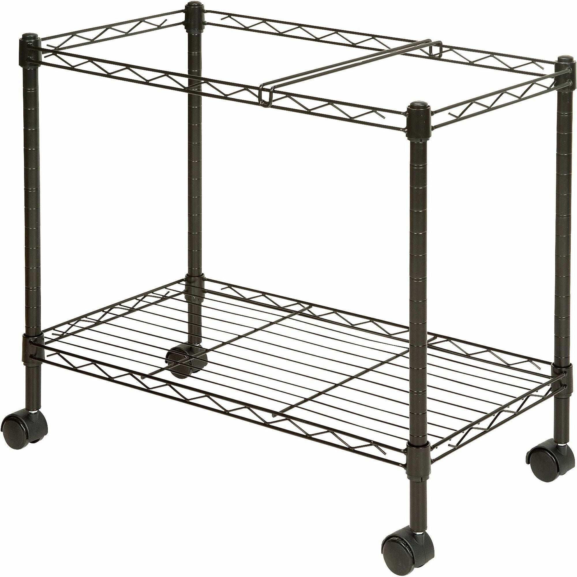 Lorell Mobile File Cart - 4 Casters - Steel - x 12.9" Width x 25.8" Depth x 20.5" Height - Black - 1 Each -