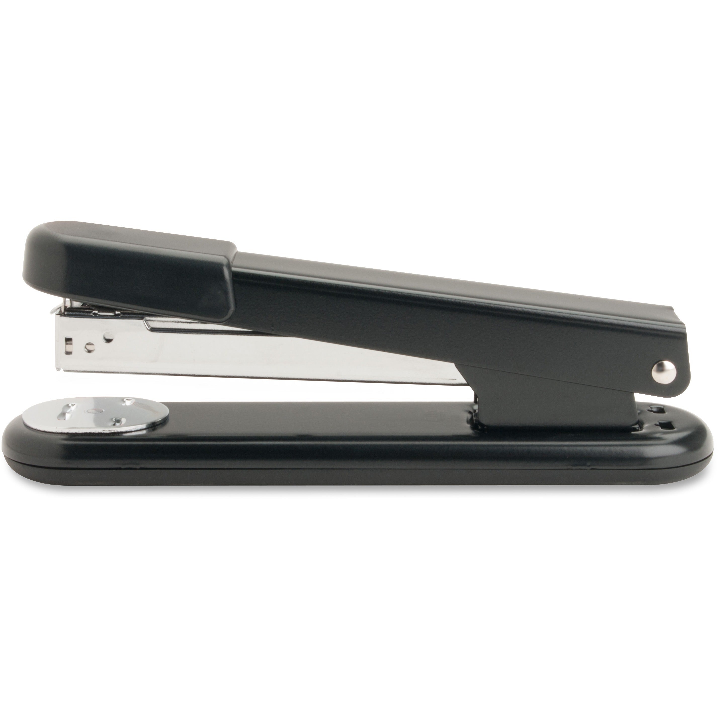 Business Source All-metal Full-strip Desktop Stapler - 20 of 20lb Paper Sheets Capacity - 210 Staple Capacity - Full Strip - 1/4" Staple Size - 1 Each - Black -