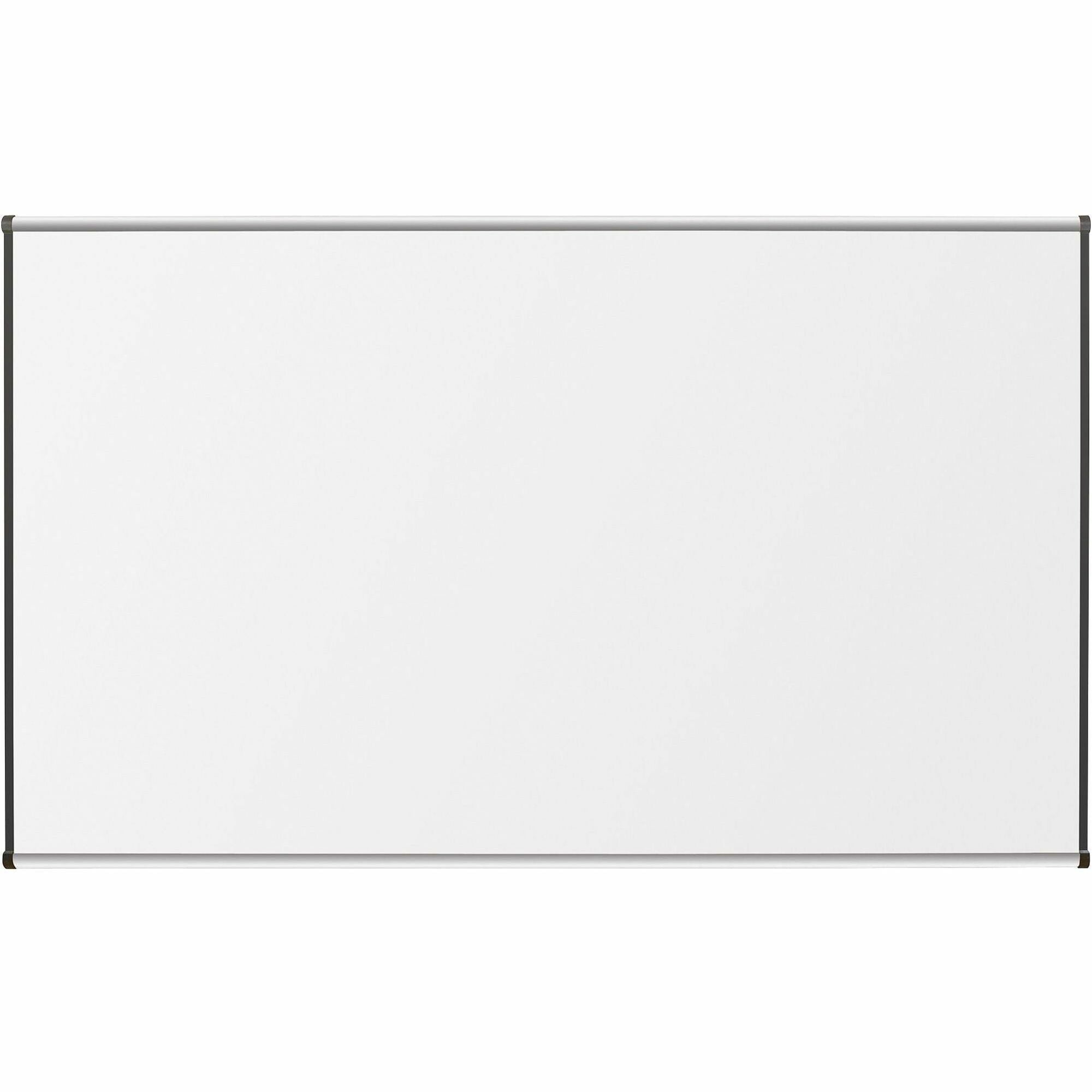 Lorell Dry-Erase Marker Board - 96" (8 ft) Width x 48" (4 ft) Height - Porcelain Enameled Steel Surface - Satin Aluminum Frame - Magnetic - Ghost Resistant - 1 Each -