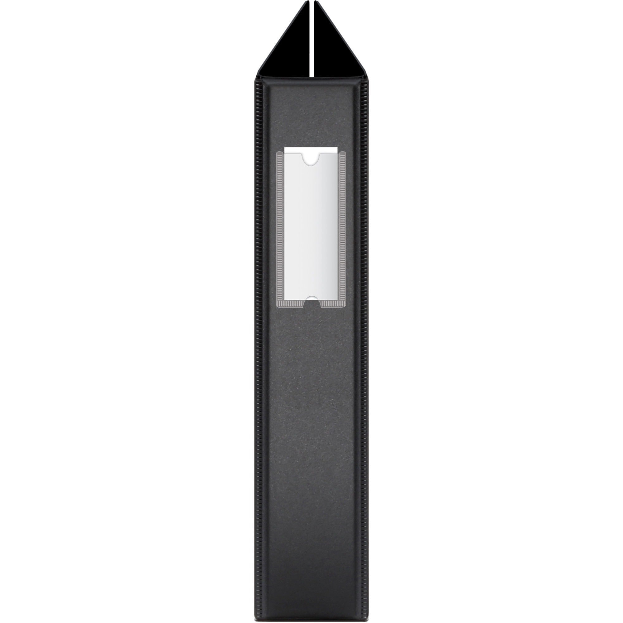 Business Source Slanted D-ring Binders - 2" Binder Capacity - 3 x D-Ring Fastener(s) - 2 Internal Pocket(s) - Chipboard, Polypropylene - Black - PVC-free, Non-stick, Spine Label, Gap-free Ring, Non-glare, Heavy Duty, Open and Closed Triggers - 1 Each -