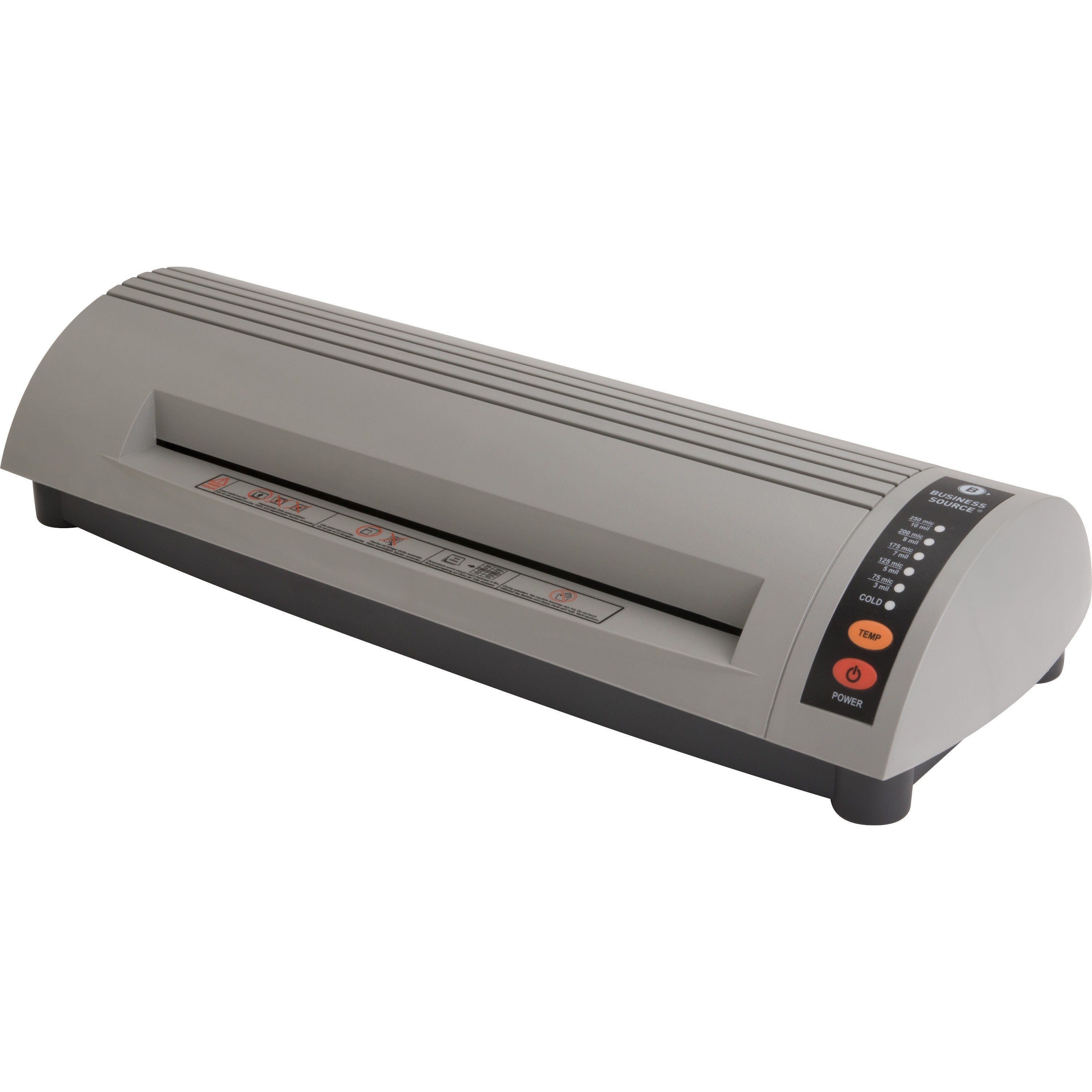 Business Source 12" Professional Document Laminator - 12" Lamination Width - 10 mil Lamination Thickness -
