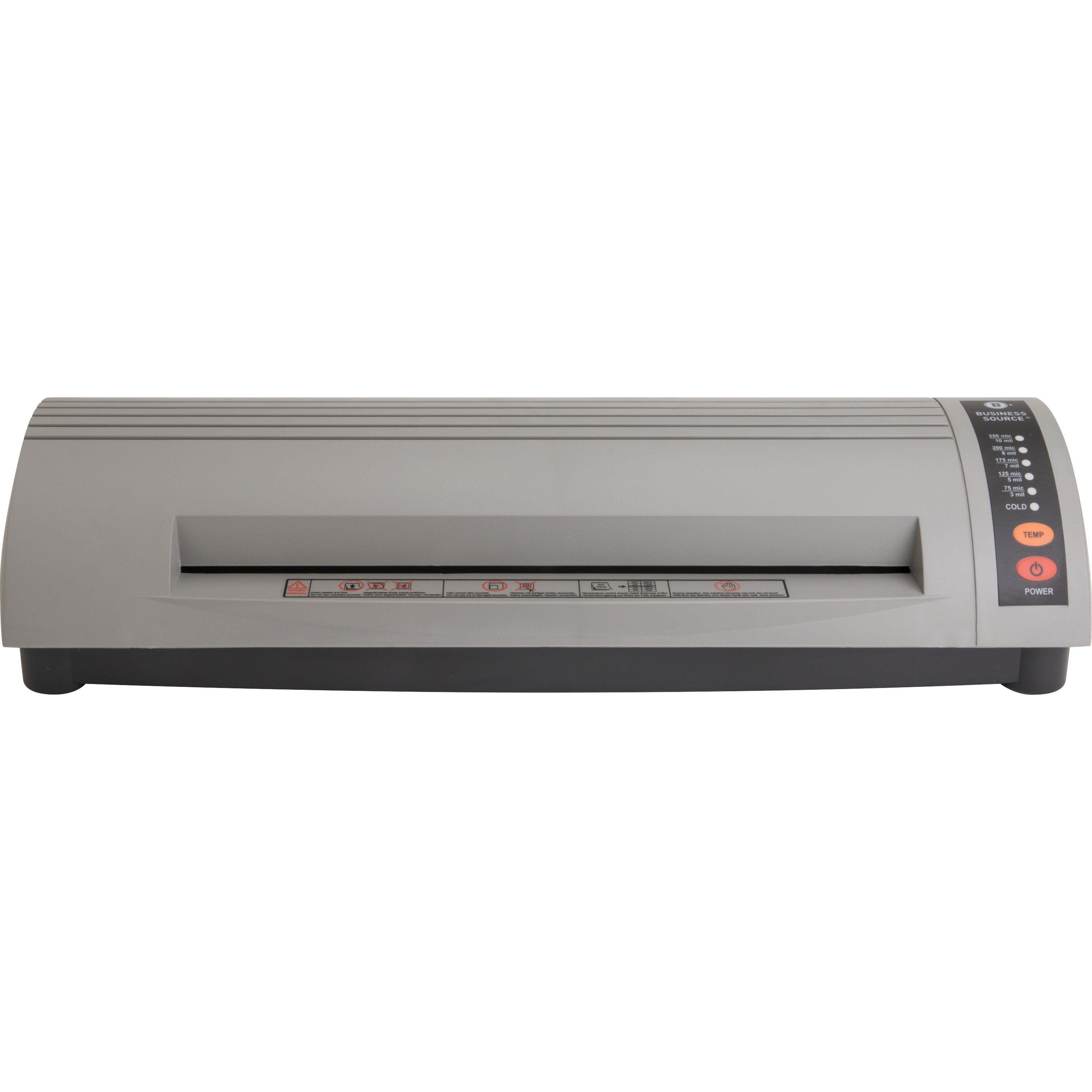 Business Source 12" Professional Document Laminator - 12" Lamination Width - 10 mil Lamination Thickness -