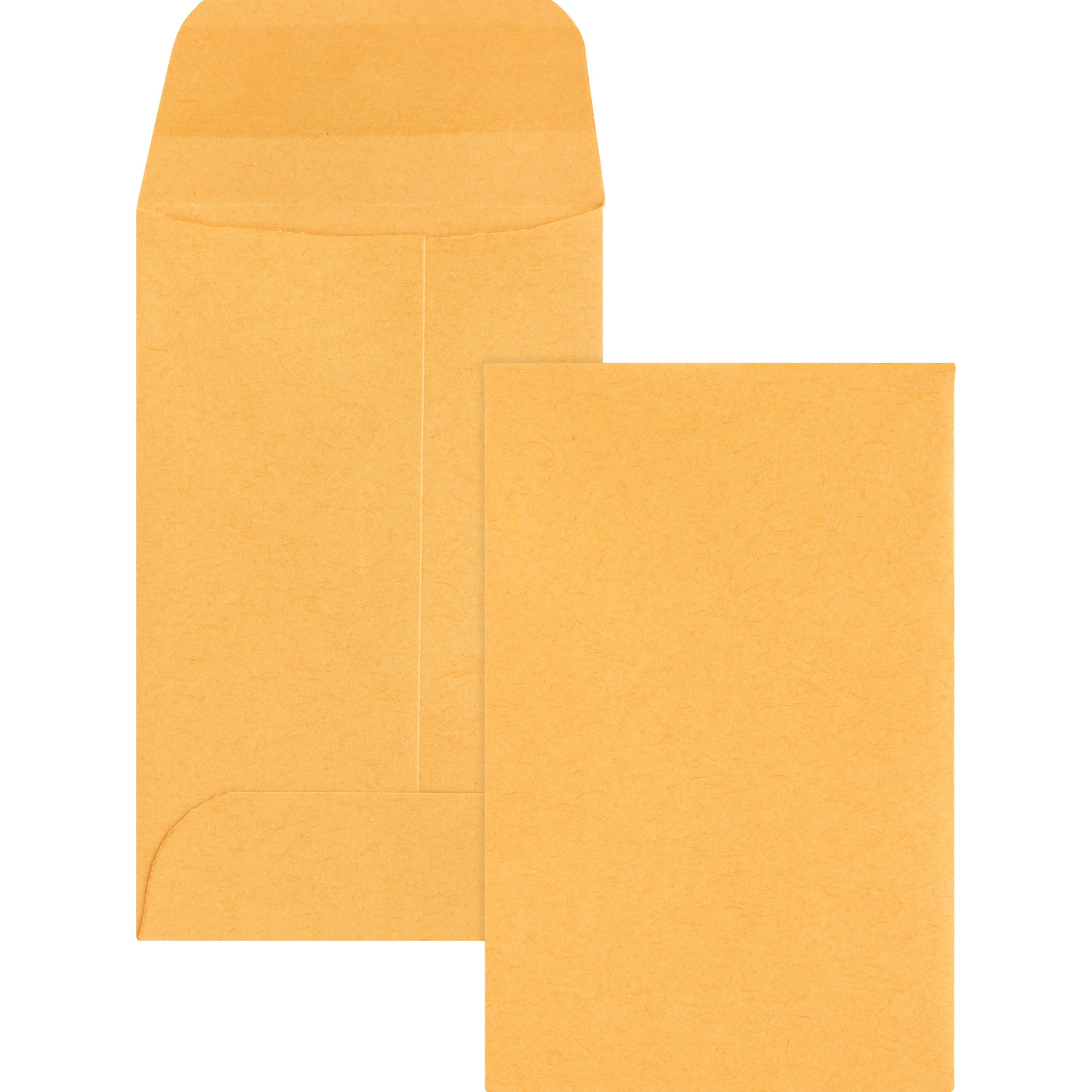 Business Source Small Coin Kraft Envelopes - Coin - #1 - 2 1/4" Width x 3 1/2" Length - 20 lb - Gummed - Kraft - 500 / Box - Brown Kraft -