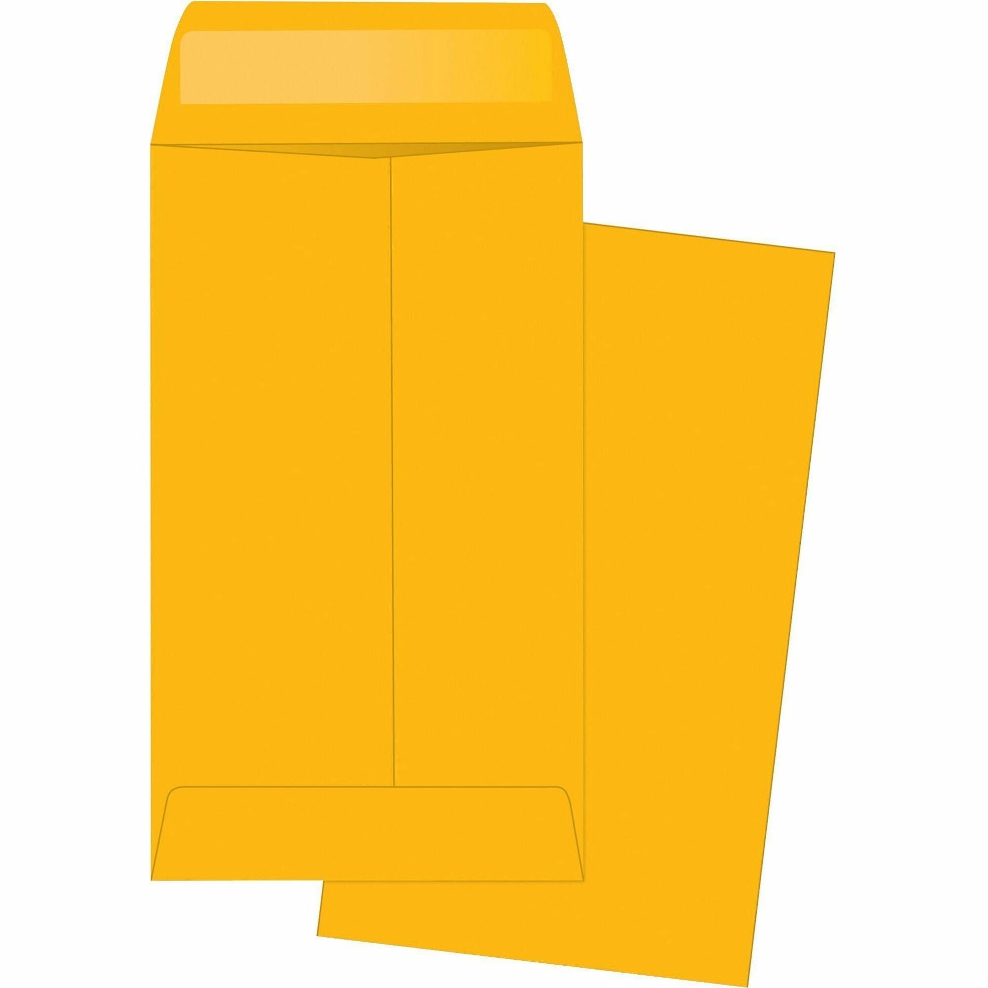 Business Source Small Coin Kraft Envelopes - Coin - #3 - 2 1/2" Width x 4 1/4" Length - 20 lb - Gummed - Kraft - 500 / Box - Brown Kraft -