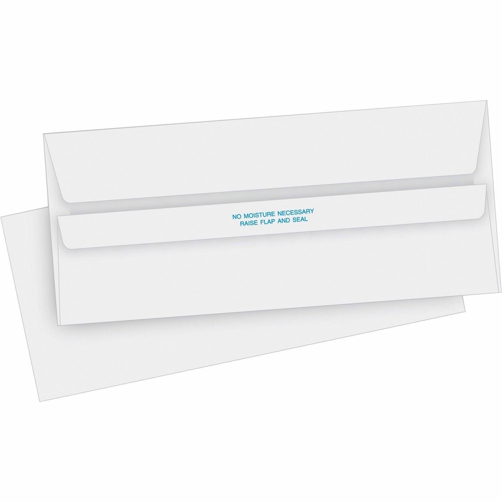 Business Source No. 10 Self-seal Invoice Envelopes - Business - #10 - 4 1/8" Width x 9 1/2" Length - 24 lb - Self-sealing - 500 / Box - White -