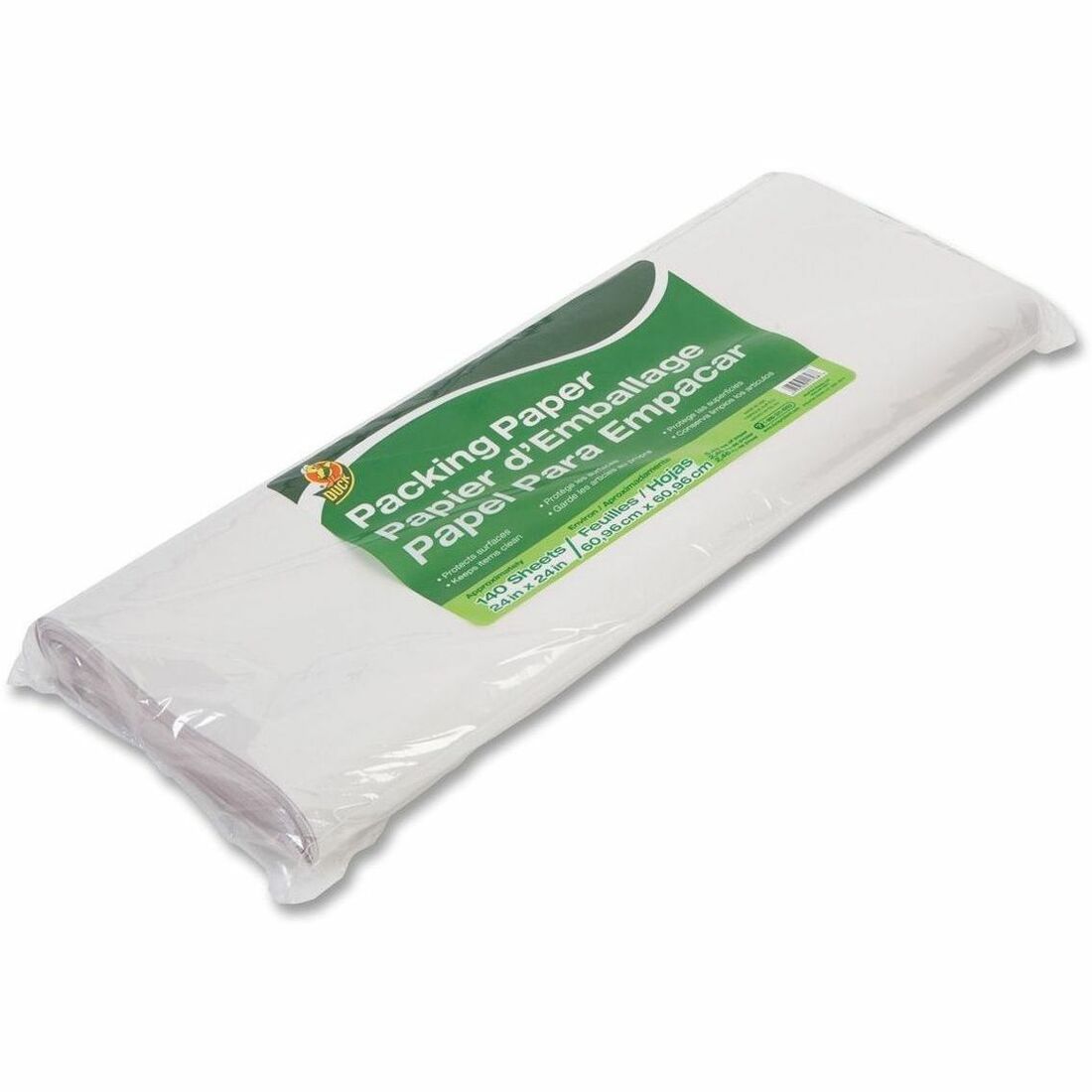 Duck Brand Packing Paper - 24" Width x 24" Length - 5.43 lb Basis Weight - White - 1 / Pack