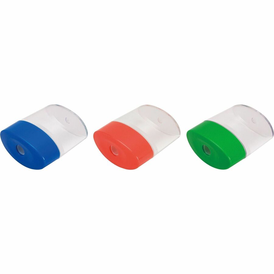 Integra Assorted Color Oval Plastic Sharpeners - Handheld - 1 Hole(s) - Plastic - Assorted - 1 Each -