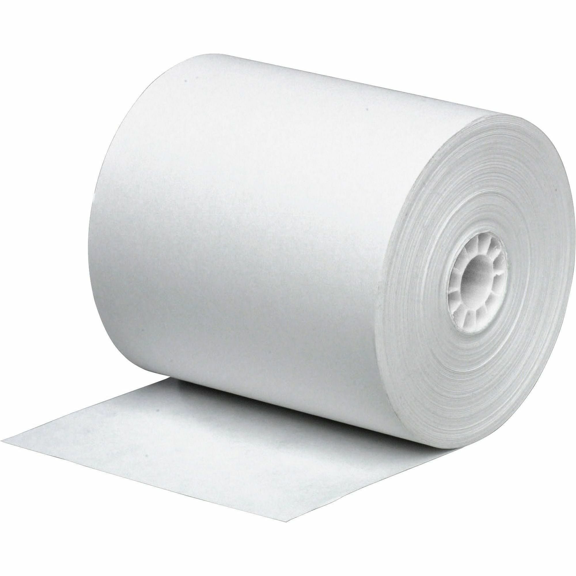 Business Source Single-ply 150' Machine Paper Rolls - 2 1/4" x 150 ft - 3 / Pack - Sustainable Forestry Initiative (SFI) - Lint-free - White -