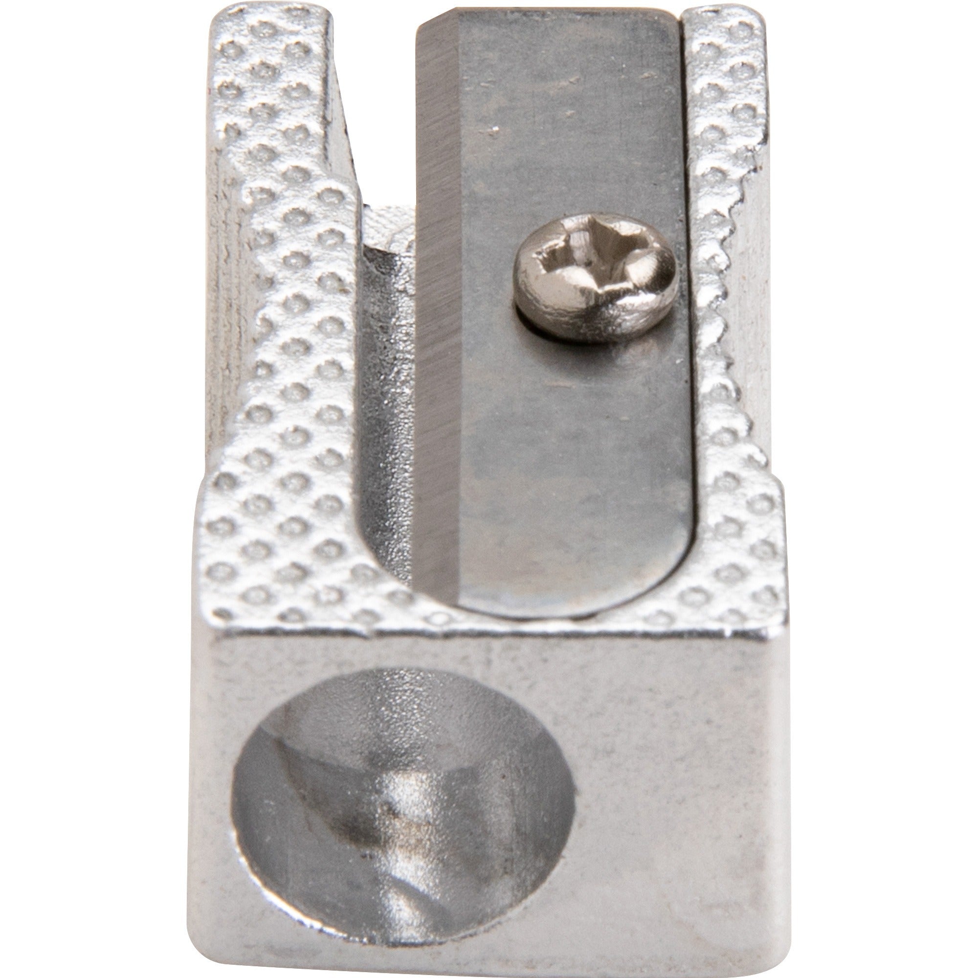 Integra Aluminum Pocket Pencil Sharpener - 1 Hole(s) - Aluminum - Silver - 1 Each -