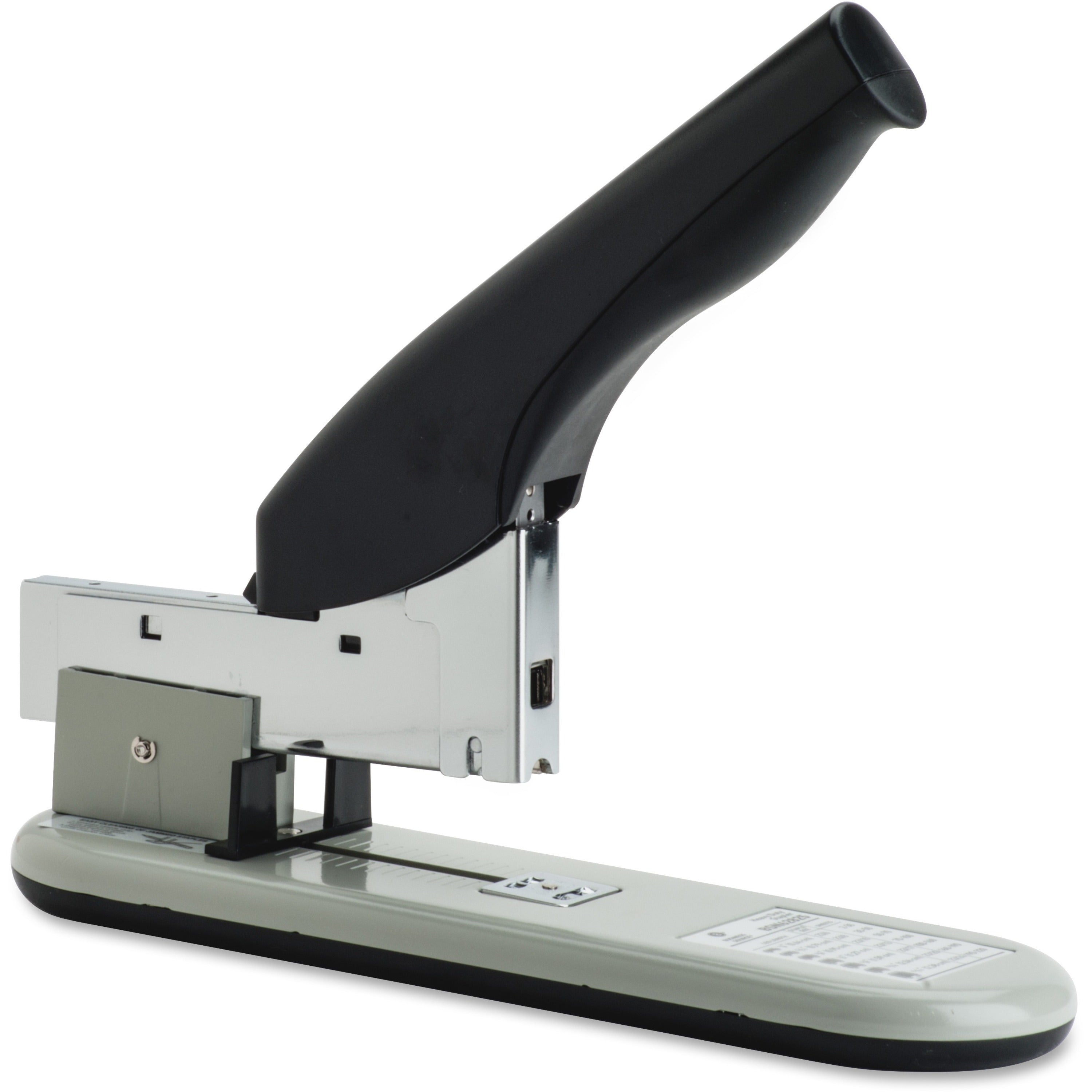 Business Source Heavy-duty Stapler - 220 Sheets Capacity - 1/4" , 1/2" , 3/8" , 5/8" , 9/16" , 13/16" , 15/16" , 7/8" , 3/4" , 5/16" Staple Size - 1 Each - Black, Putty -