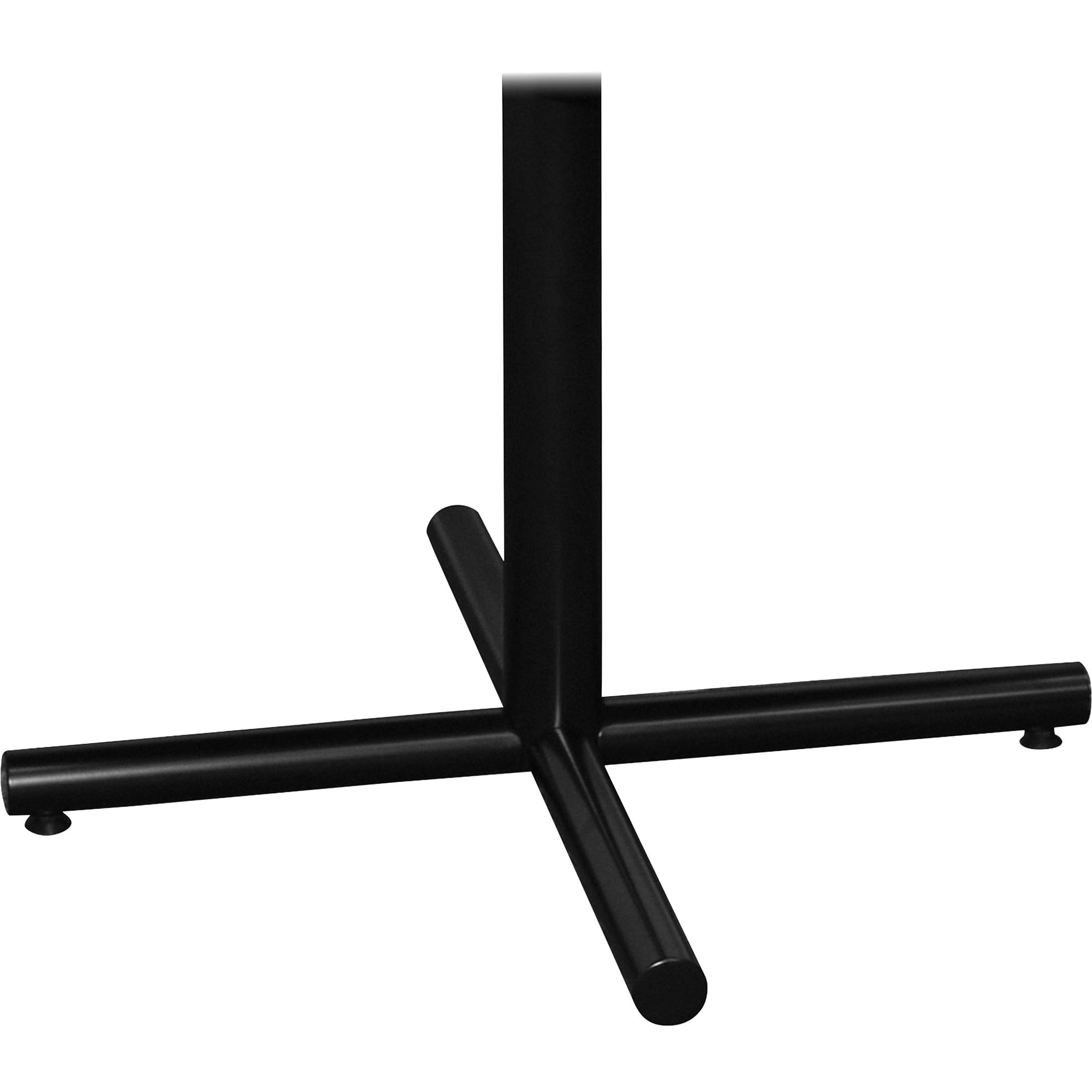 Lorell Hospitality Cafe-Height Table X-Leg Base - Black X-shaped Base - 27.50" Height x 36" Width x 36" Depth - Assembly Required - 1 Each -