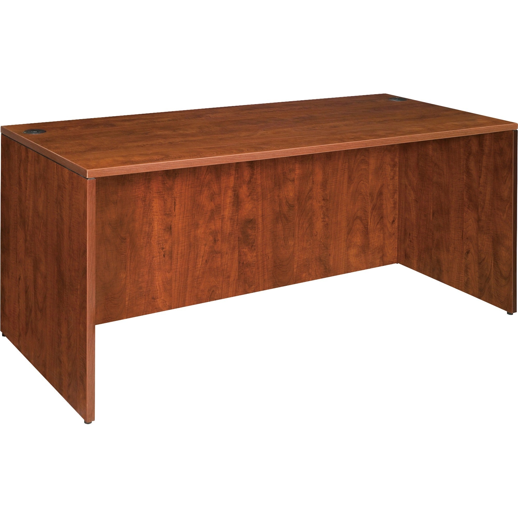 Lorell Essentials Series Rectangular Desk Shell - 47.3" x 23.6" x 29.5" - Finish: Cherry, Laminate - Leveling Glide -