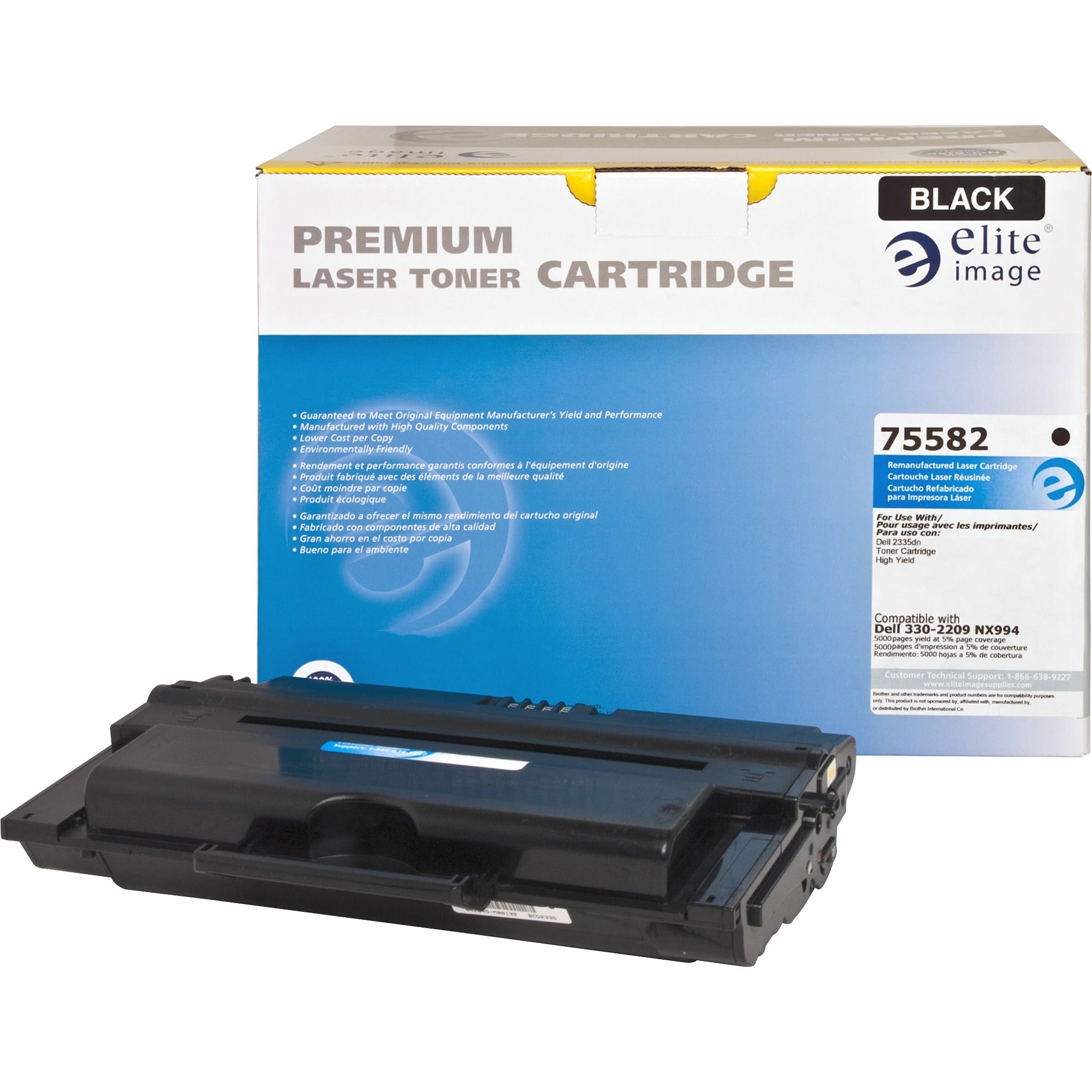 Elite Image Remanufactured Toner Cartridge - Alternative for Dell (330-2209) - Laser - 6000 Pages - Black - 1 Each - 1